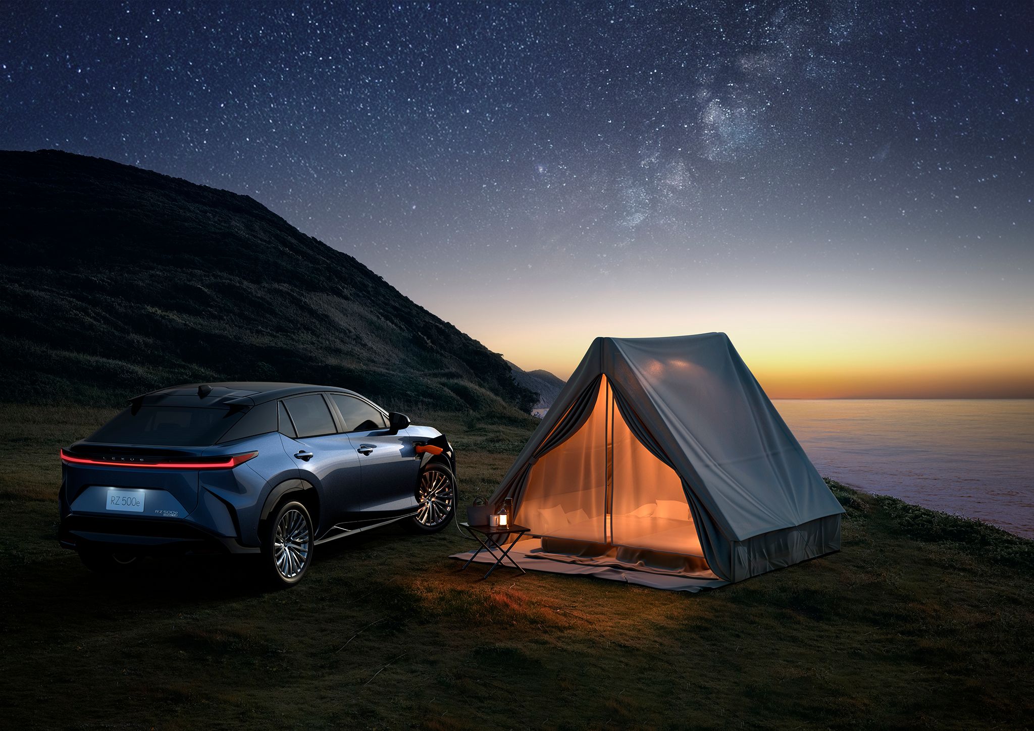 RZ 500e具備110V／1500W外接電力插座，實現V2L應用，無論戶外休閒或日常生活用電需求，都能輕鬆應對。