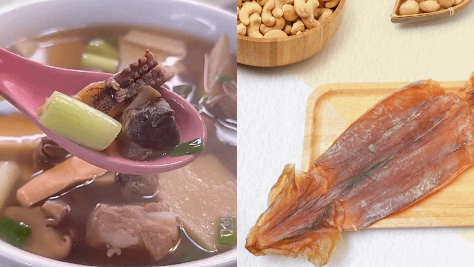 年貨大街海鮮乾貨Top 5 乾魷魚。（圖／取自芬姐&台菜一姐YT頻道、成泰食品行官網）