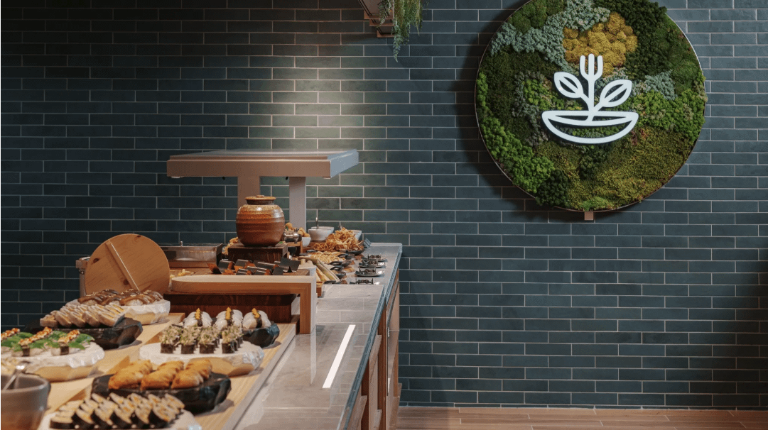 素食料理也可以吃到飽。( 翻攝FB／果然匯)