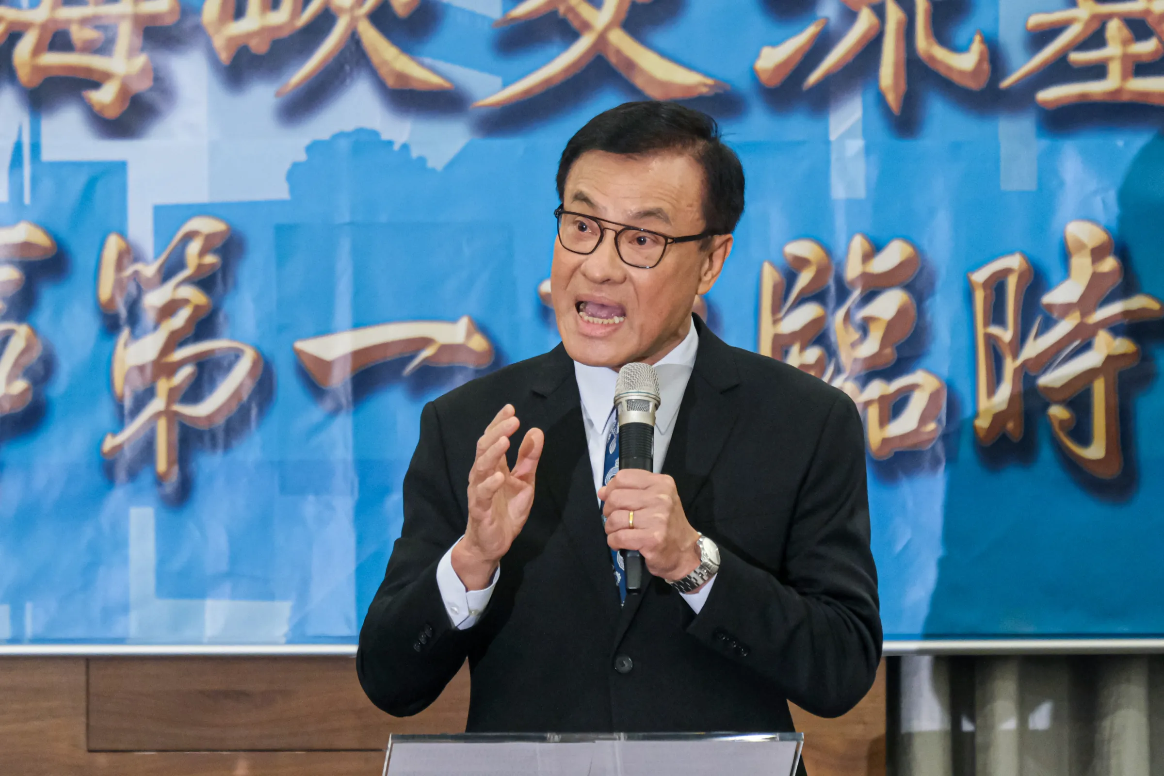 20260123-海基會於23日舉行第12屆董監事第1次臨時聯席會議，圖為新任海基會董事長蘇嘉全。（劉偉宏攝）