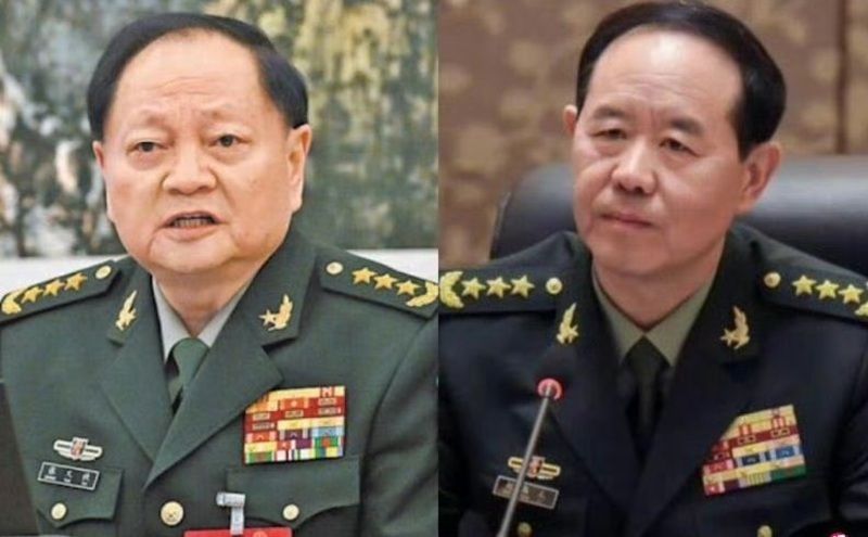共軍落馬上將張又俠（左）和劉振力（右）。(微博） 