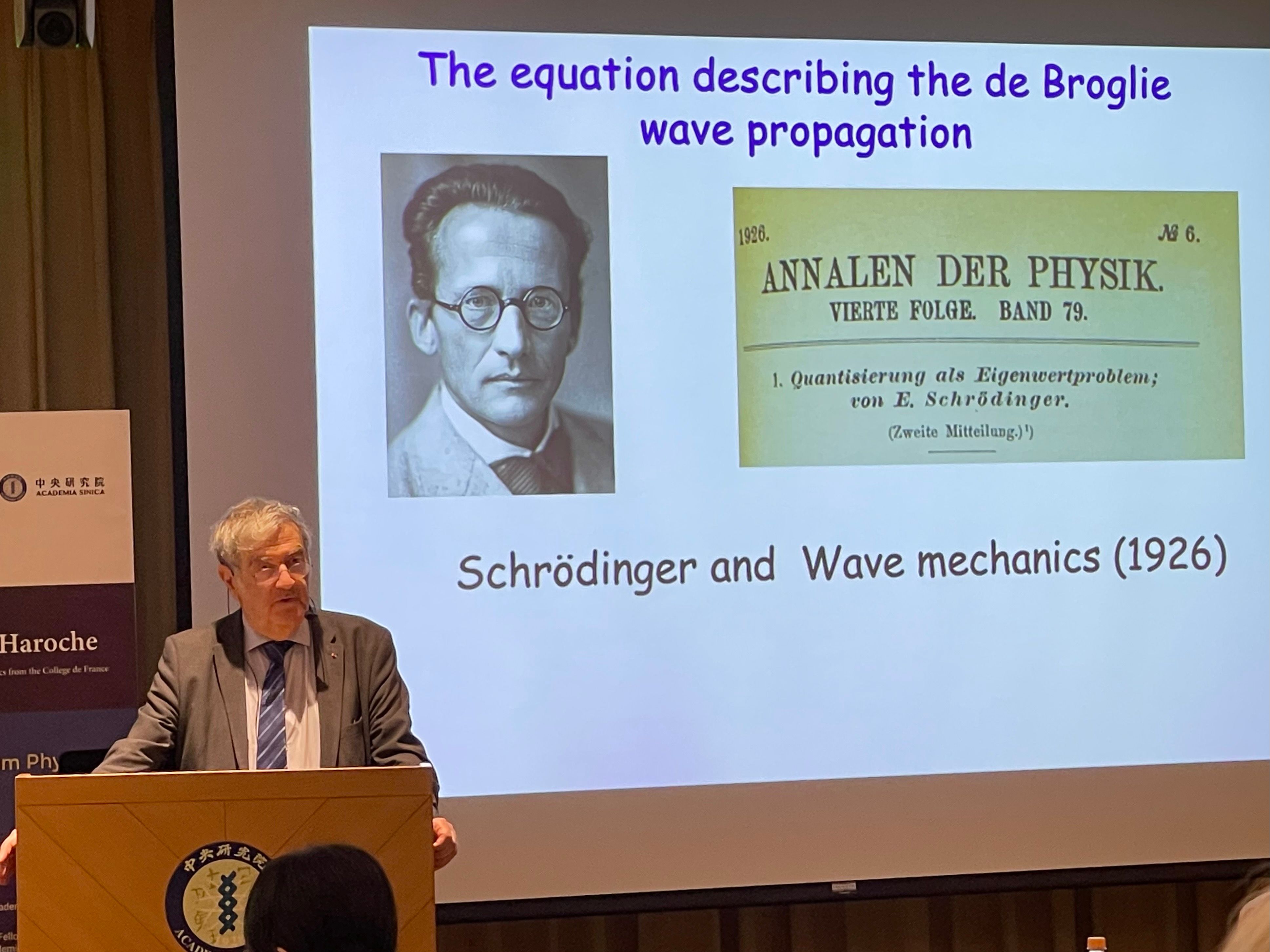奧地利理論物理學家薛丁格於1936年1月寫出知名的薛丁格方程式，迄今100年。（謝錦芳攝）