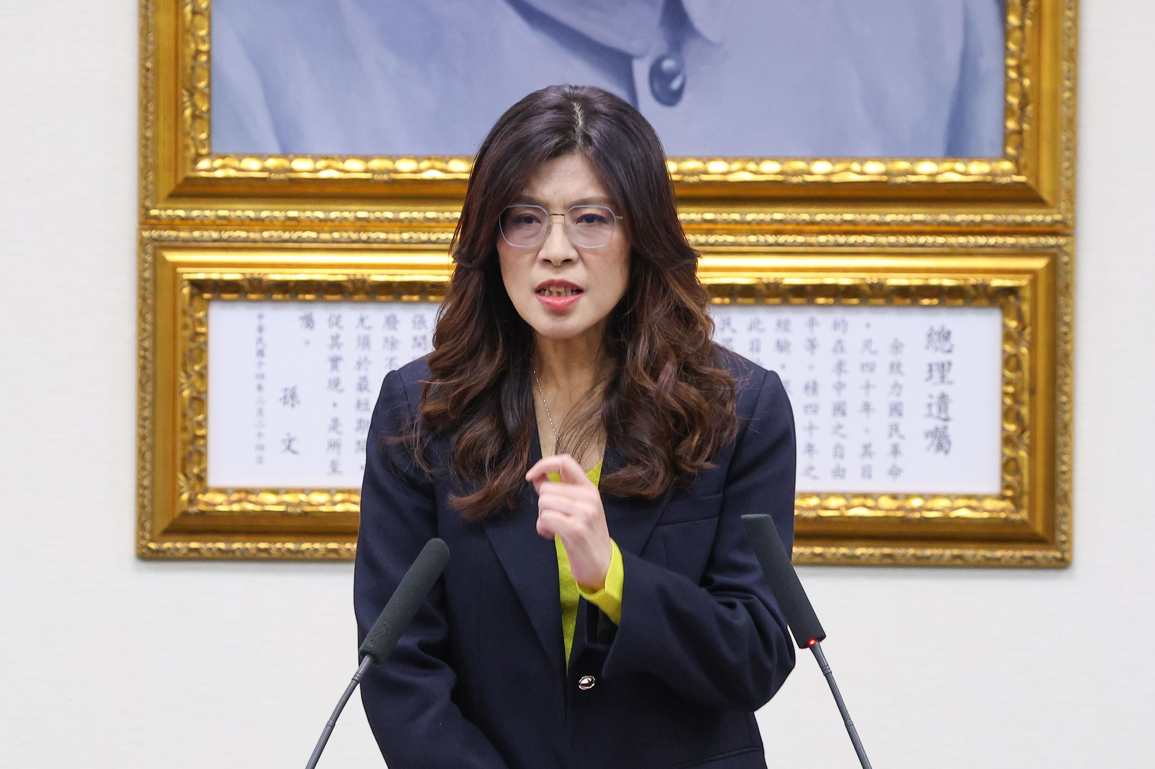 20260128-国民党主席・鄭麗文氏は28日、中常会で談話を発表した。（顔麟宇撮影）