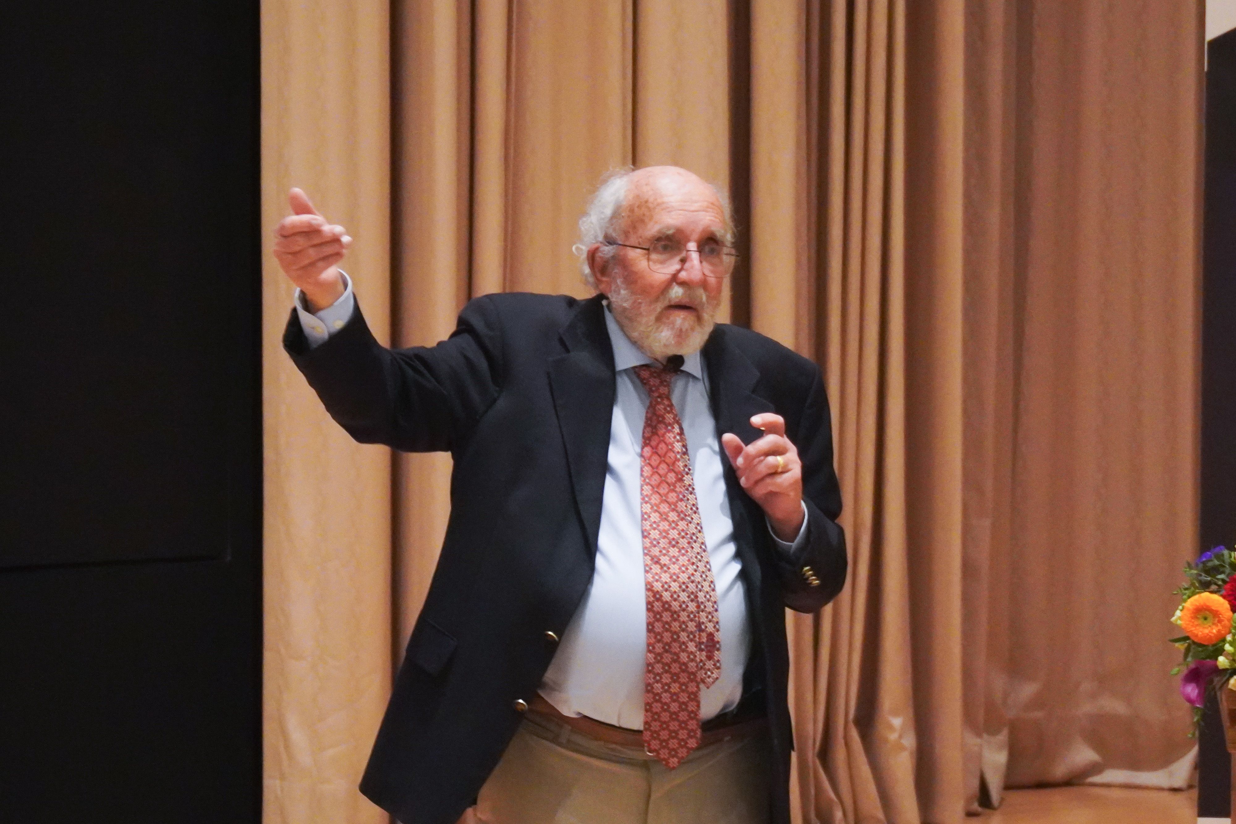 20260122諾貝爾物理獎得主Michel Mayor專題演講。（蔡親傑攝）