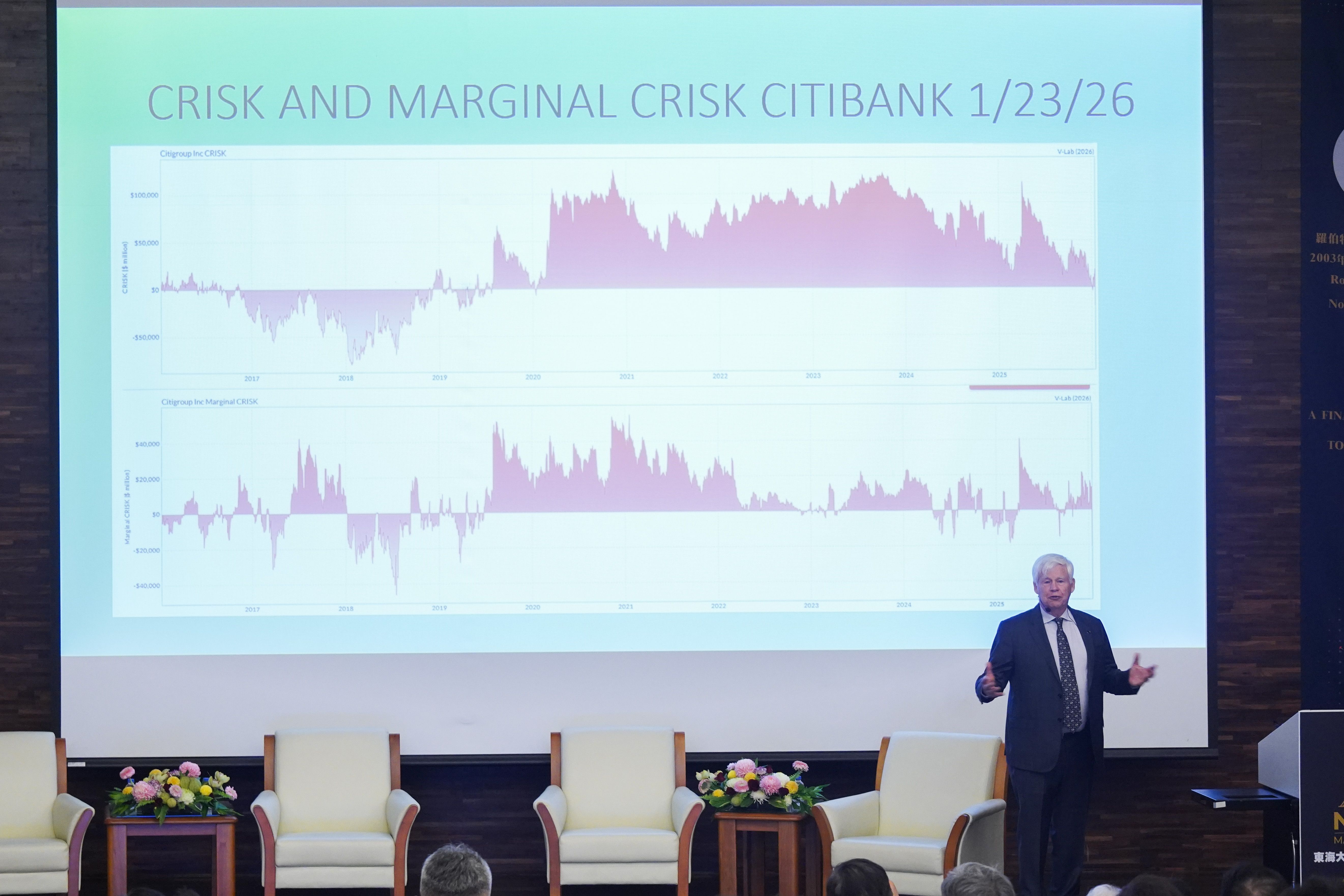 20260202-諾貝爾經濟獎得主Robert Engle專題演講。(蔡親傑攝)