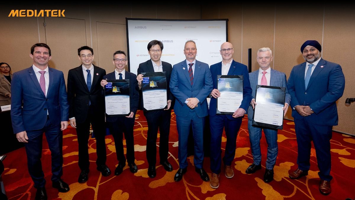 20260209-聯發科攜手Airbus、Keysight等四強共組NTN聯盟。（取自聯發科臉書）