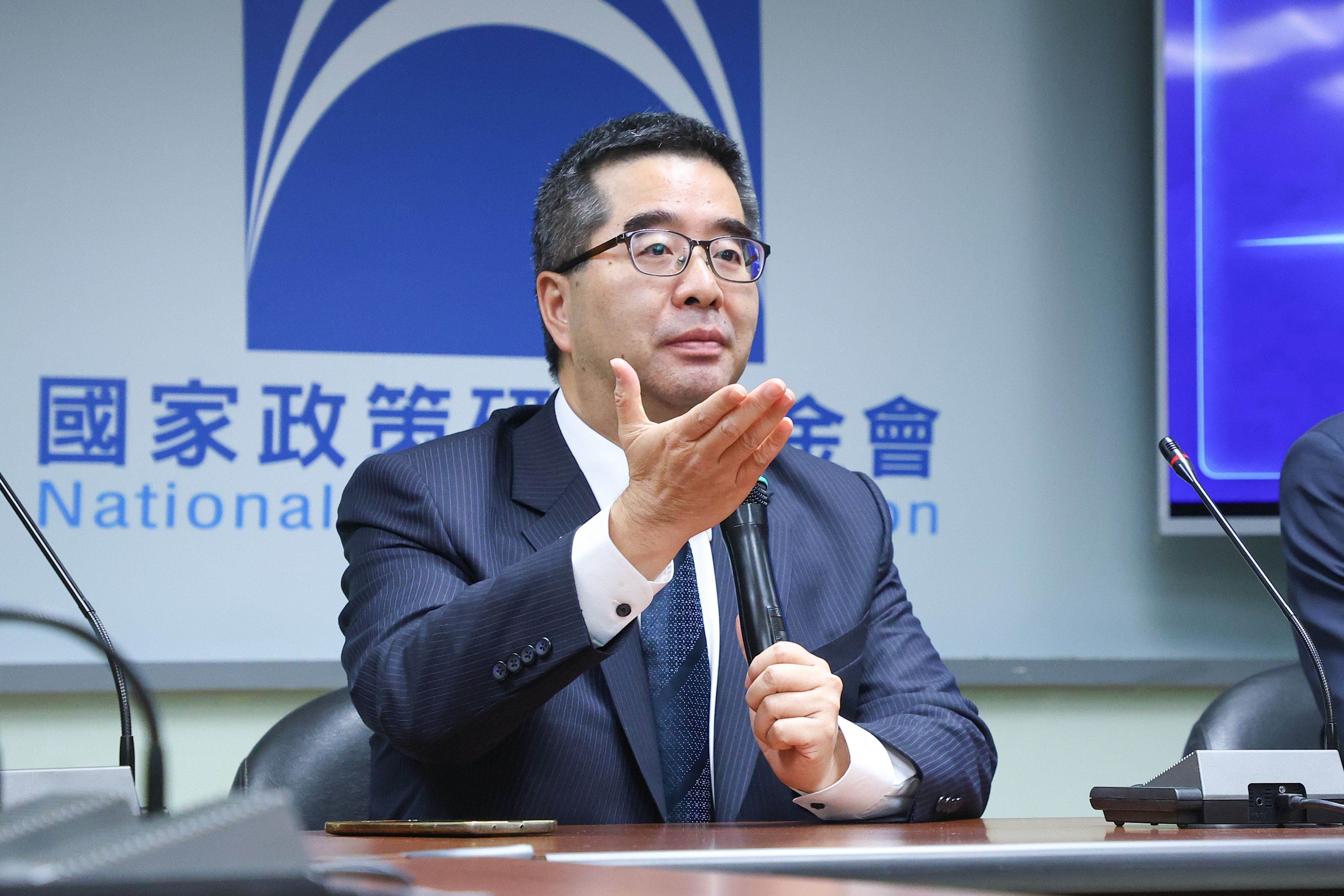 20260210-国民党副主席・蕭旭岑氏が10日、「国共両党シンクタンクフォーラム成果」記者会見を行った。（顏麟宇撮影）