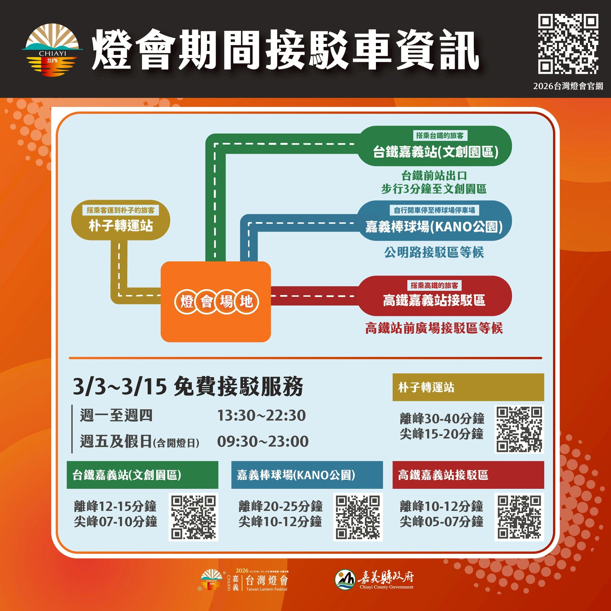 燈會期間接駁車。（圖／嘉義縣政府提供）