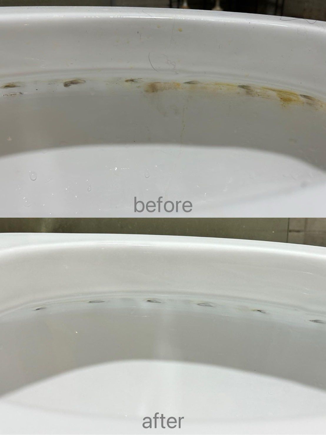 馬桶尿垢清潔後乾淨如新。（圖／取自我愛全聯-好物老實説）