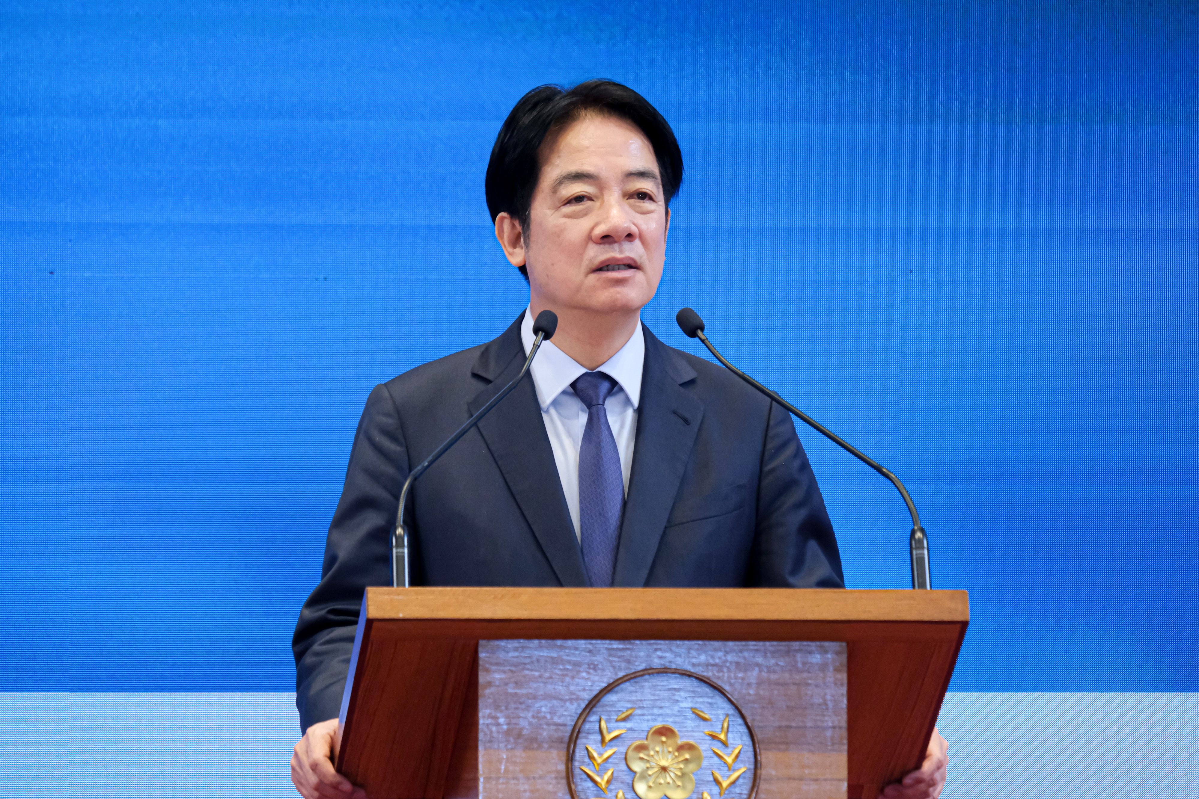 20260213-「台米貿易協定署名後の新局面に向けた」国安高層会議後の記者会見が13日に総統府で開催。写真は頼清徳総統。（劉偉宏撮影）