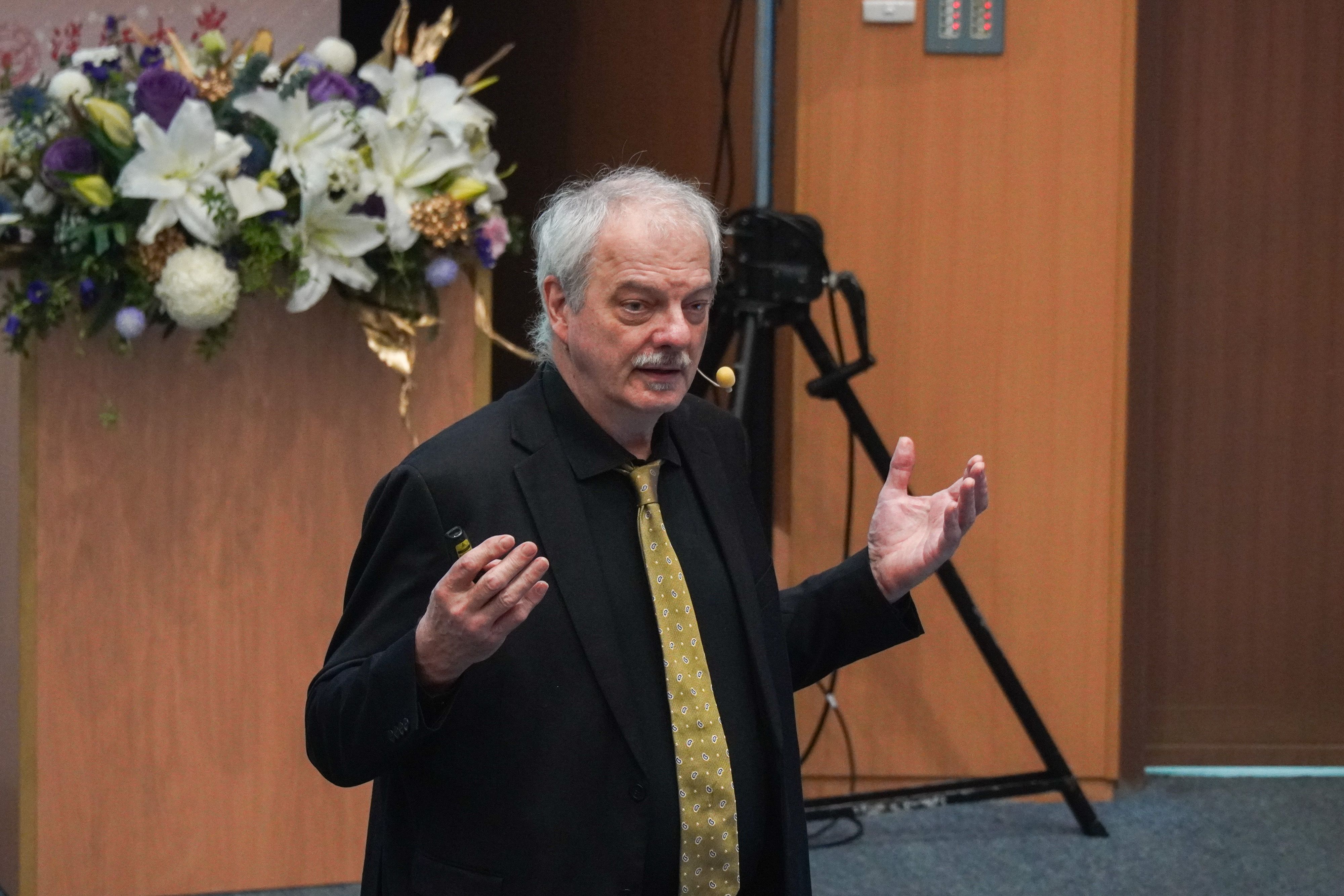 20260126-諾貝爾化學獎得主Morten Meldal專題演講。(蔡親傑攝)