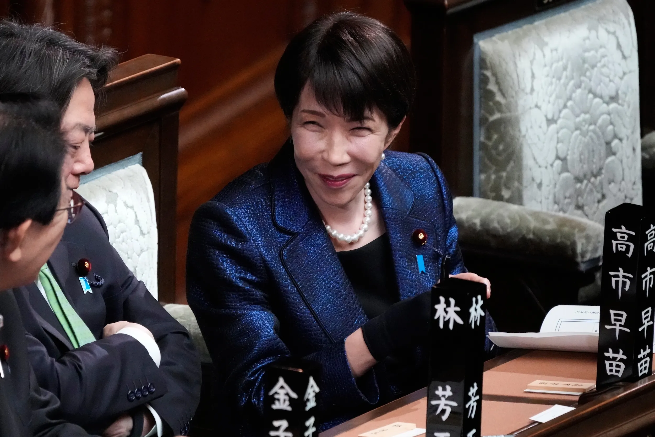 2025年2月18日，高市早苗於眾議院特別會議再次當選日本首相。（美聯社）