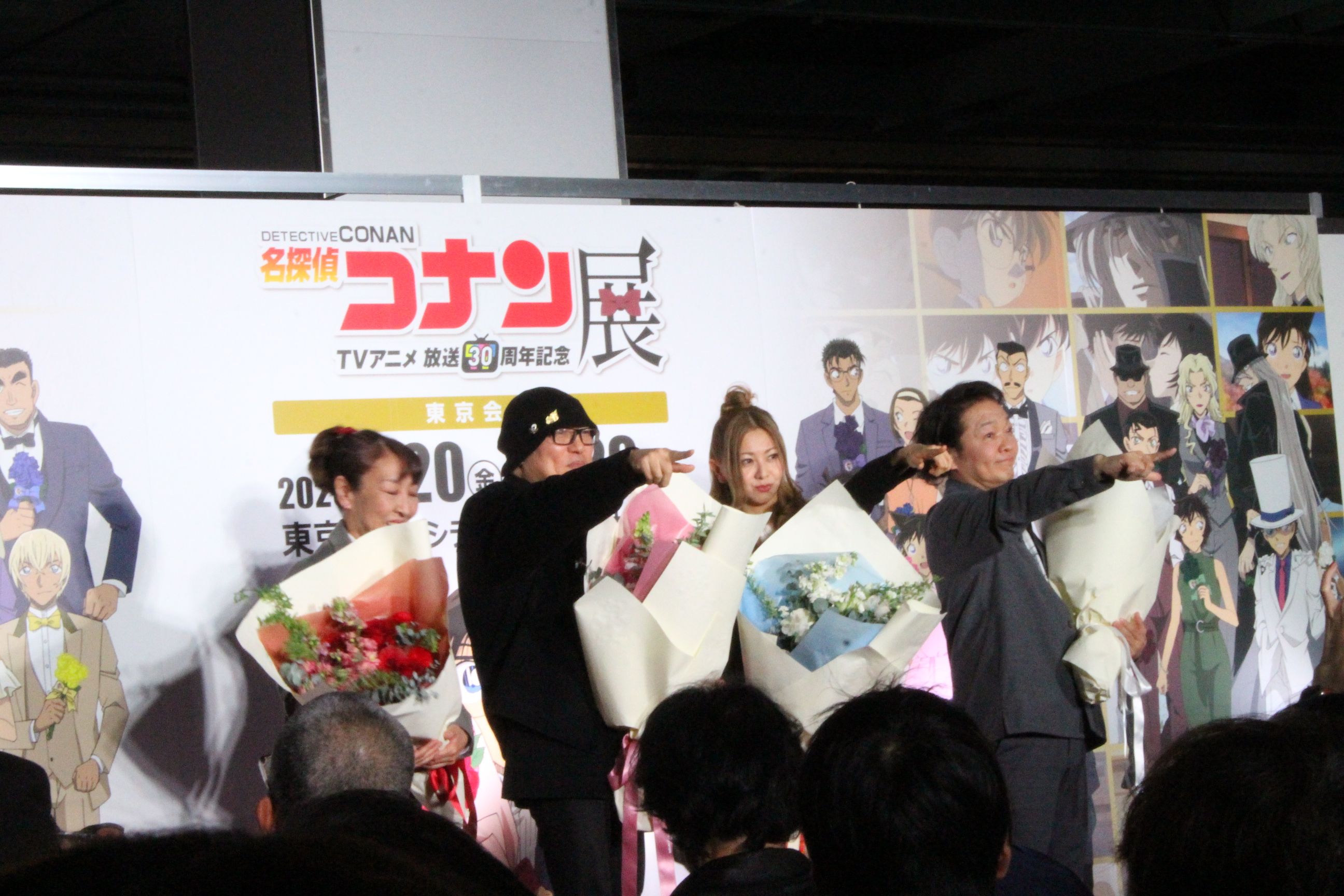 青山剛昌氏や声優陣が登壇した「名探偵コナン」放送30周年記念展のセレモニーが開催され、制作の裏話や全国12都市を巡る展覧会の全貌、2026年4月公開の劇場版最新作への期待が語られた。黃信維攝影、© 青山剛昌／小学館・読売テレビ・TMS 1996