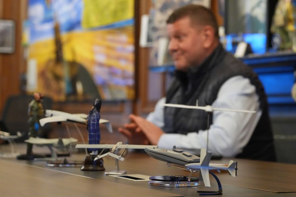 烏克蘭無人機廠商前往英國參展。（美聯社）