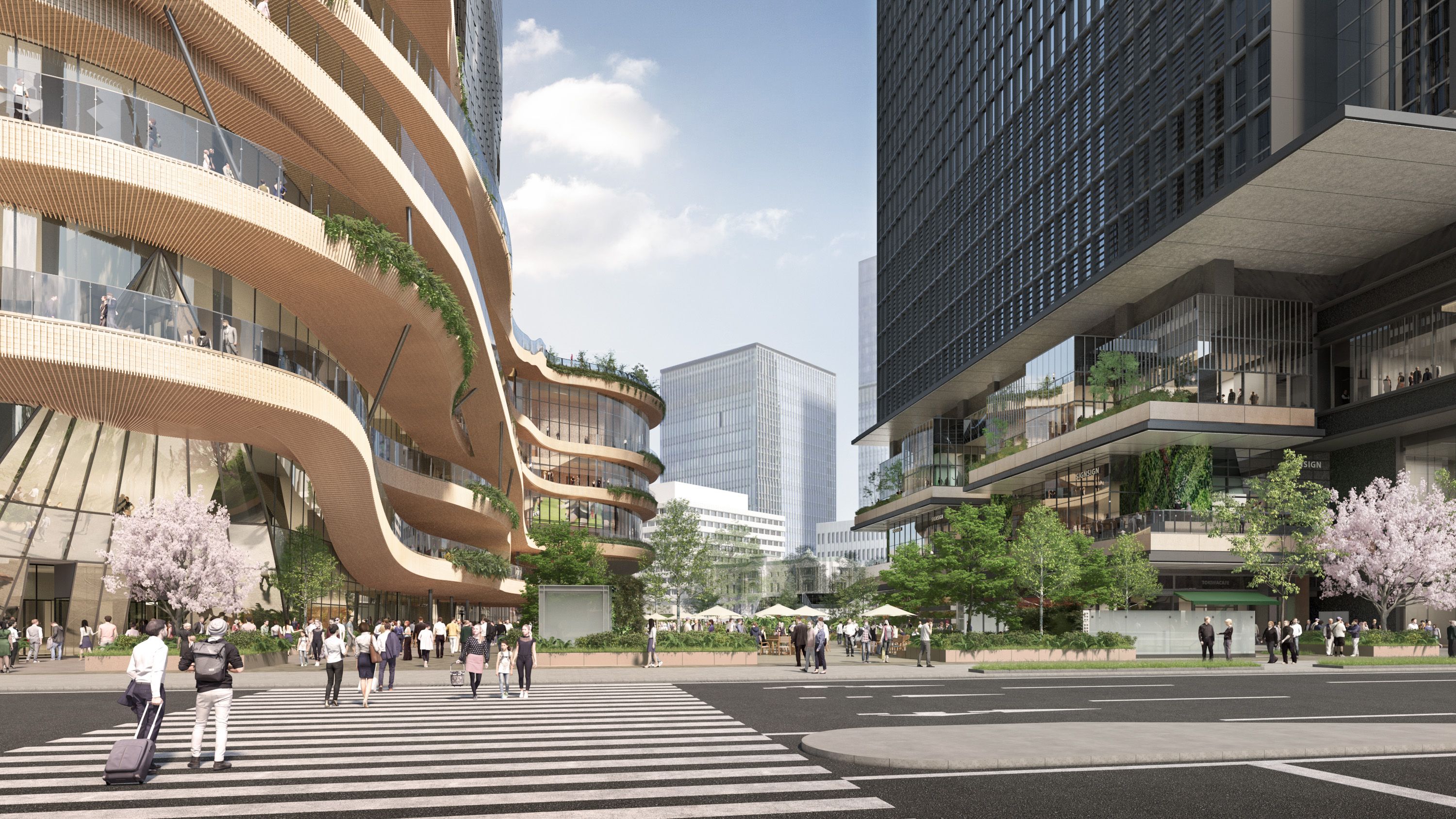 三菱地所は130年に及ぶ丸の内の歴史を継承し、かつての陸軍用地を世界的なビジネスセンターへと進化させ続けている。提供：Mitsubishi Jisho Design