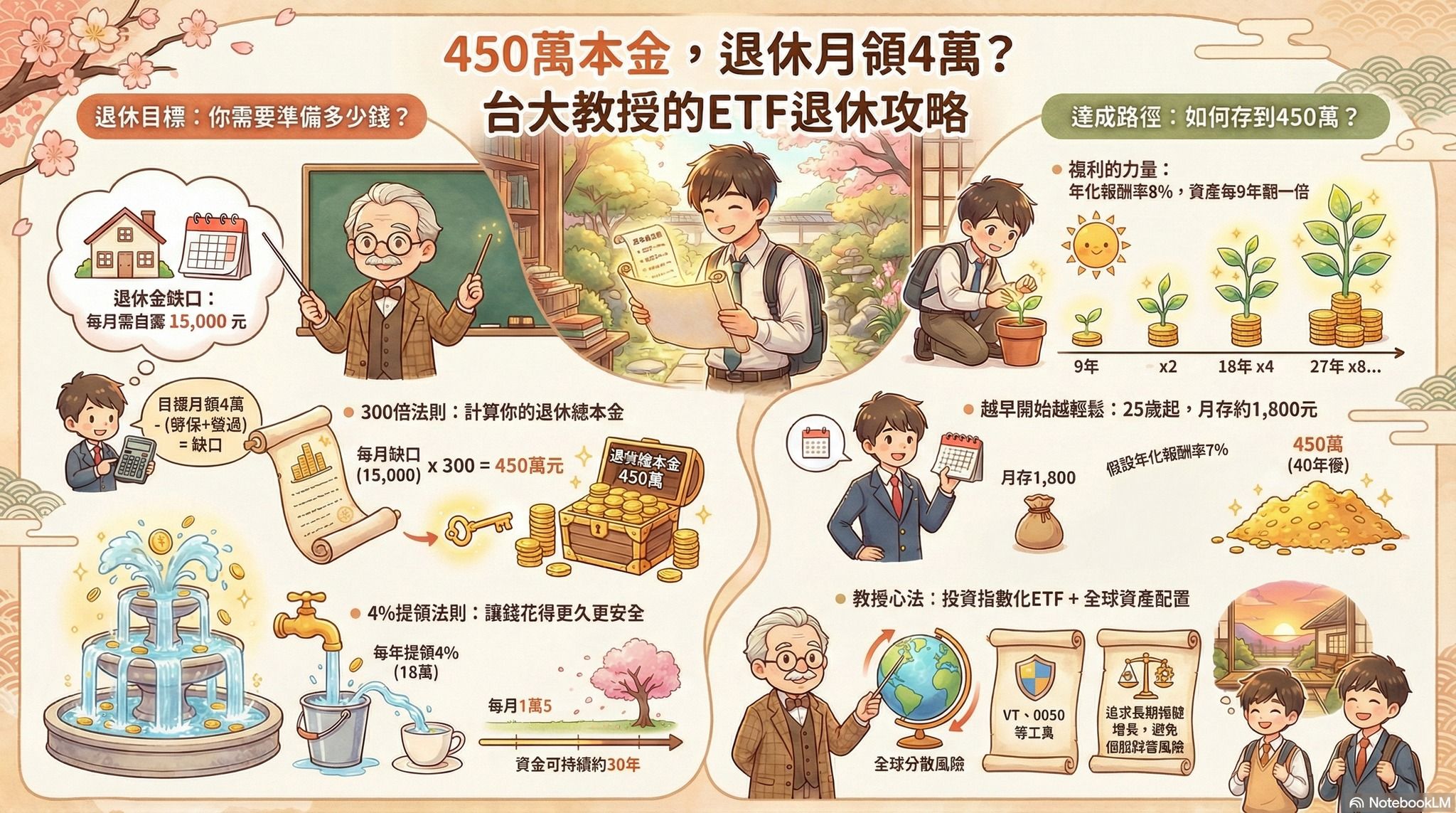 台大教授ETF退休攻略。（圖／雨果的投資理財生活觀提供）