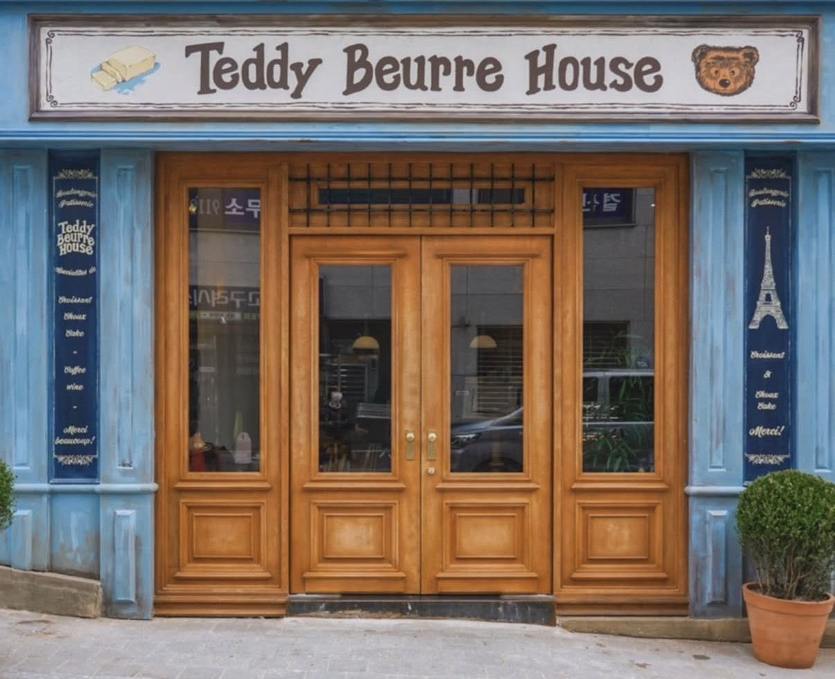 Teddy Beurre House在首爾以療癒系泰迪熊意象與極致奶油風味美食掀起排隊熱潮，並成為社群平台上備受矚目的美食地標。（圖/台北晶華提供）
