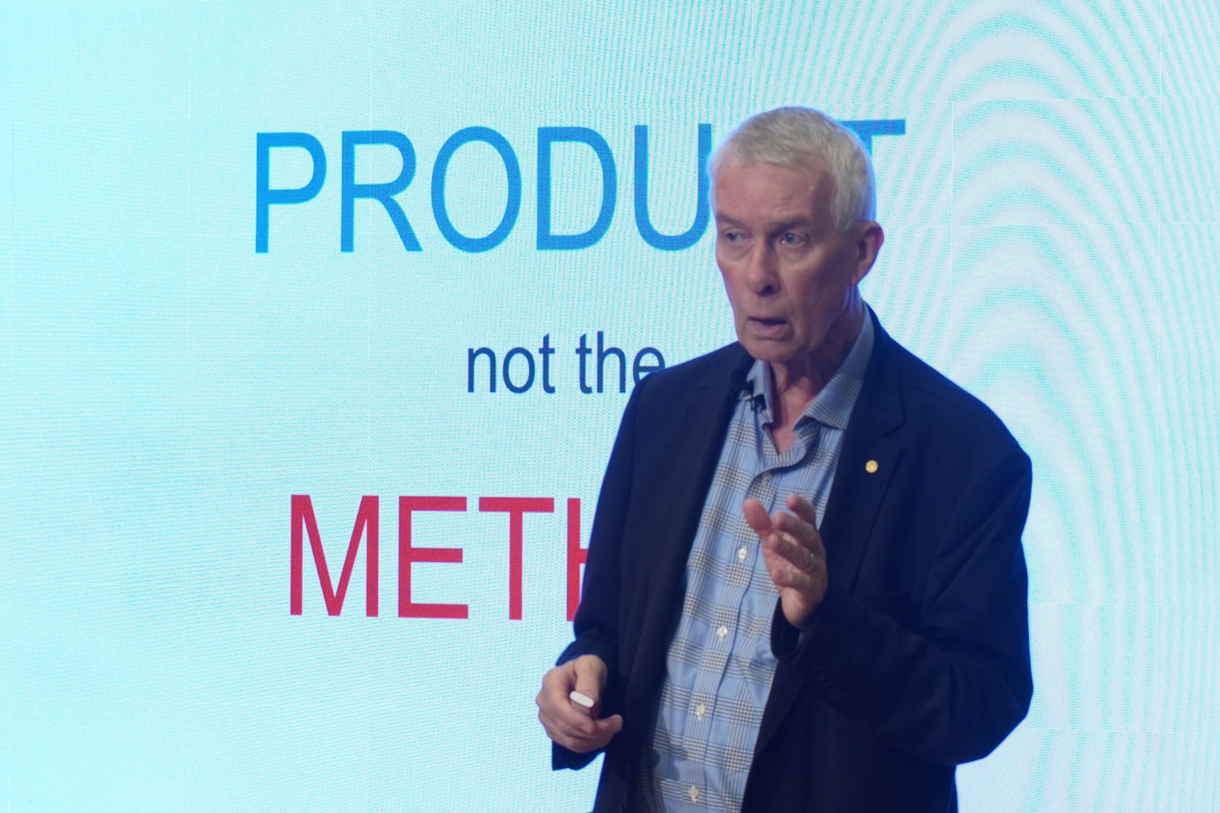 20260205-諾貝爾獎得主 Sir Richard Roberts演講。(蔡親傑攝)