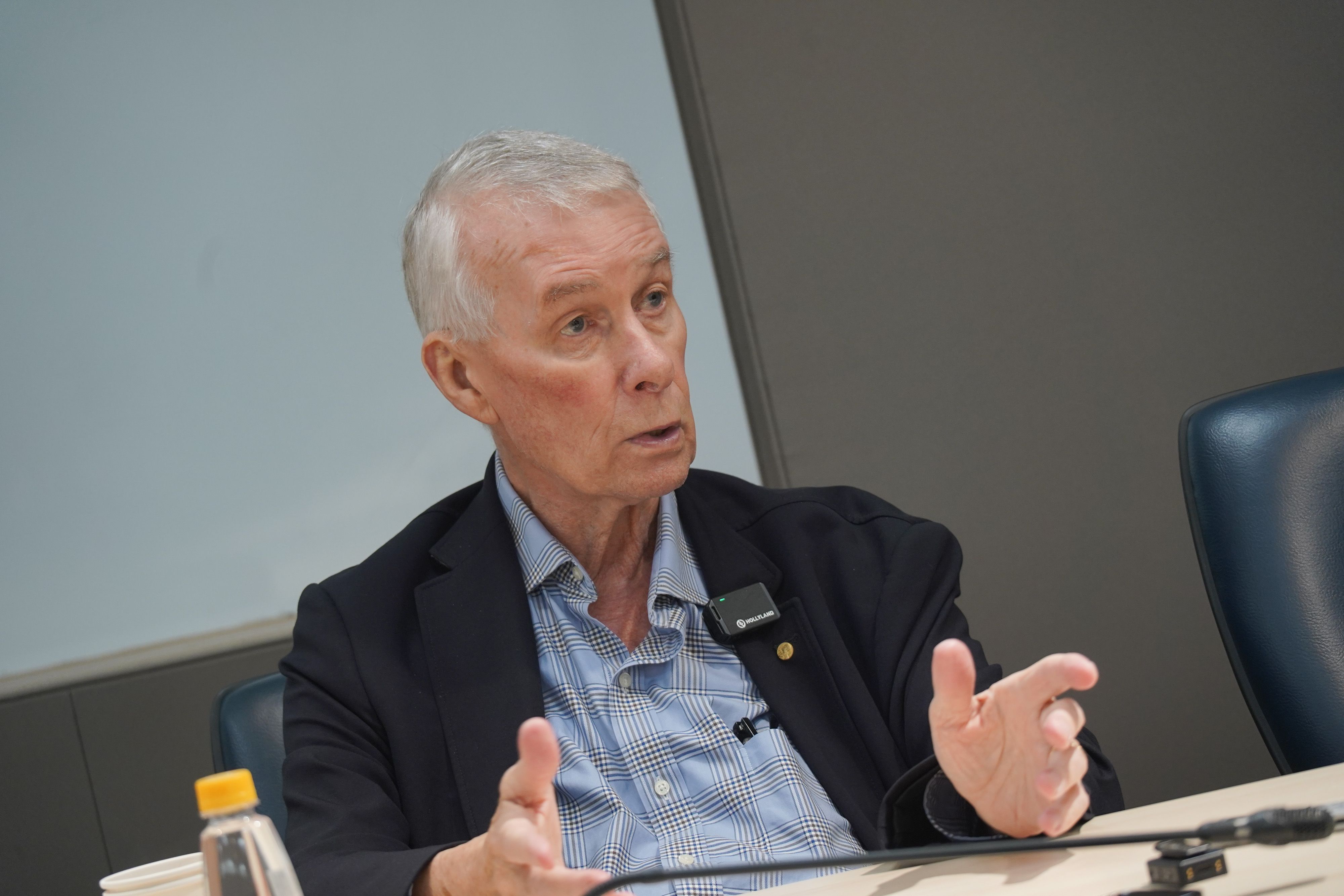 20260205-諾貝爾獎得主 Sir Richard Roberts專訪。(蔡親傑攝)