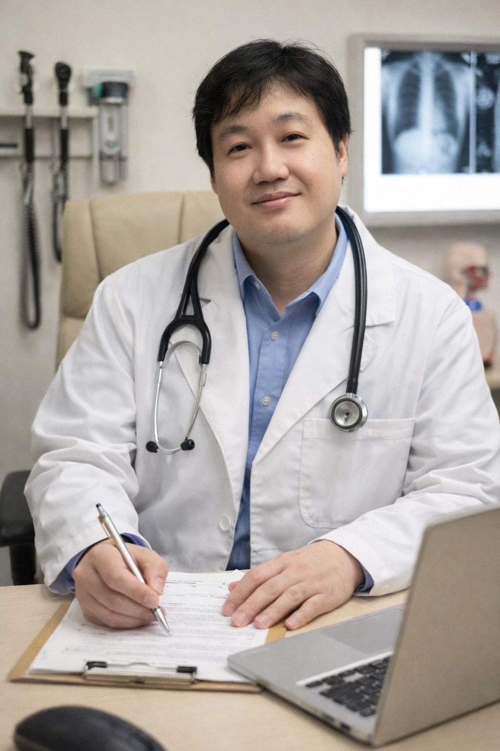 新光醫院田心喬醫師分享心理健康科技發展趨勢，強調數位工具應定位為輔助醫療體系，而非取代專業照護。（圖/陳又嘉翻拍）