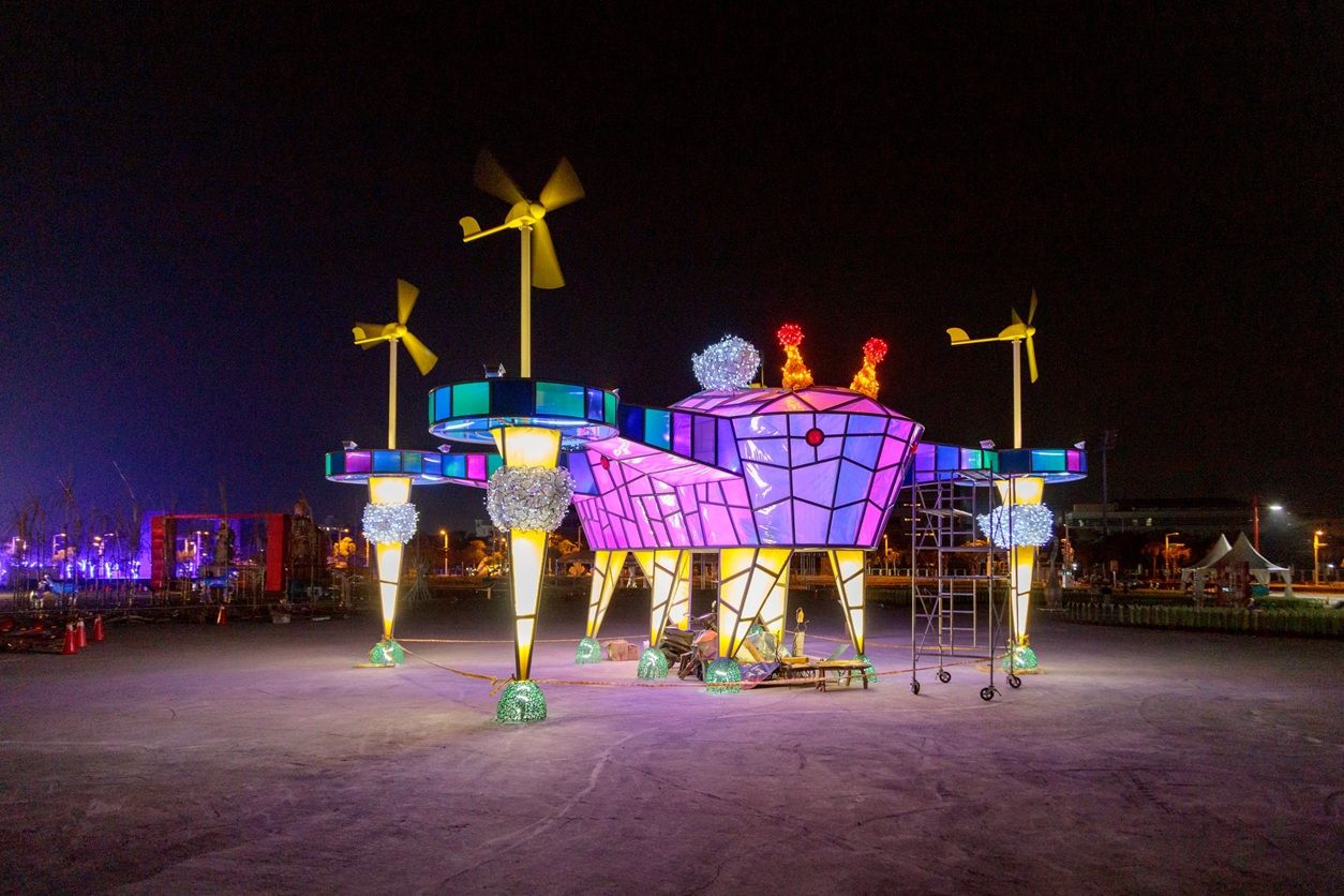 2026台灣燈會農業燈區未來方舟主燈展現智慧農業科技。（圖／嘉義縣政府提供）