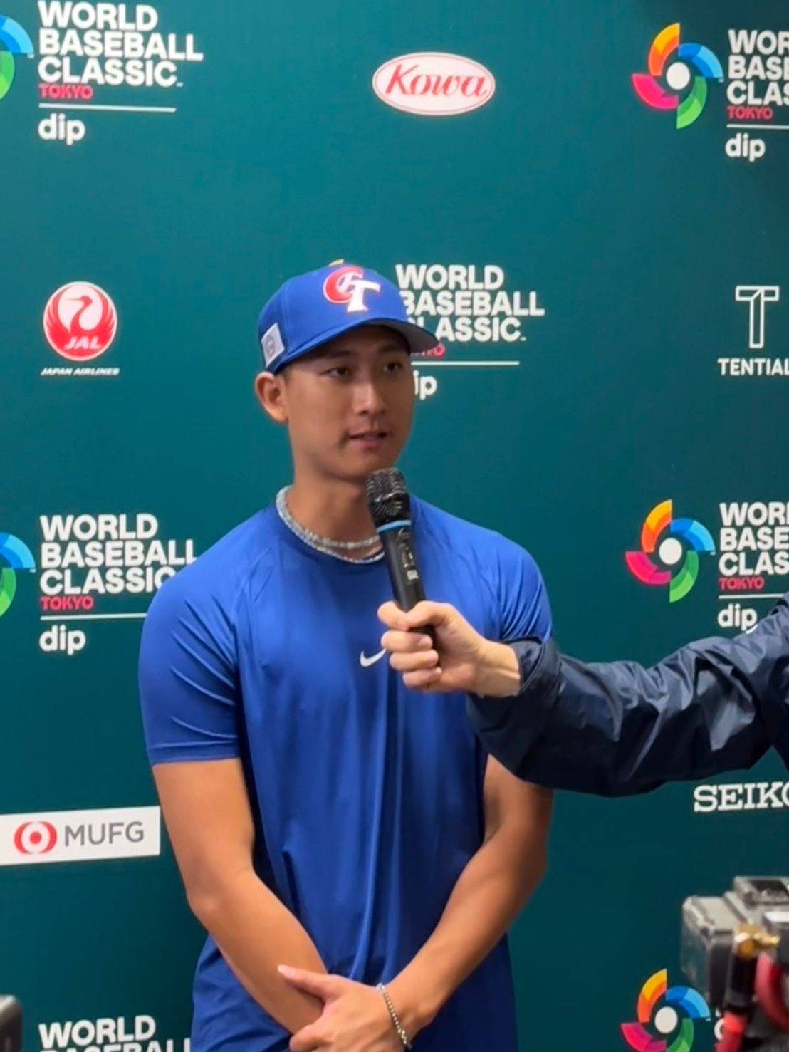 20260302-投手莊陳仲敖、沙子宸（見圖）備戰第6屆世界棒球經典賽，兩人都是美聯運動家體系投手。（讀者提供）