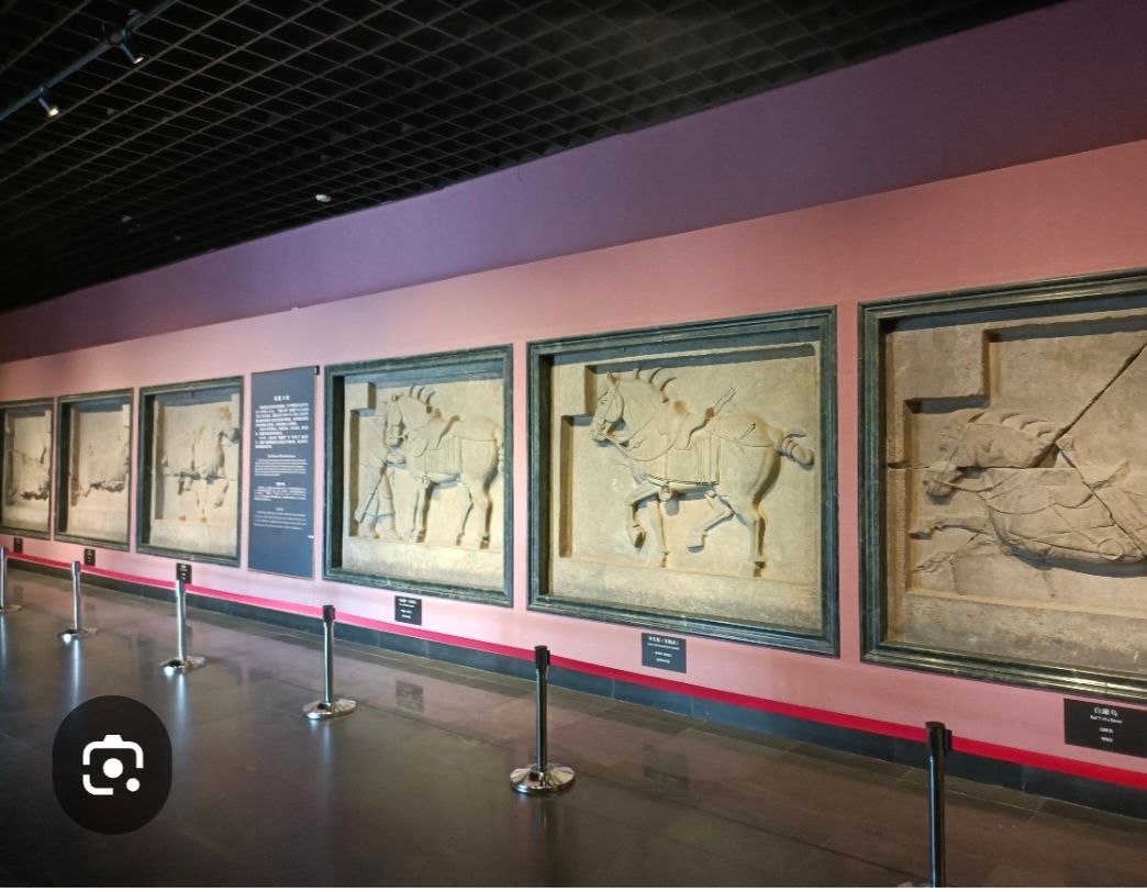 作者認為，若美國總統川普若將藏於美國賓州大學博物館的中國國寶、唐代 石刻極品---唐太宗『昭陵二駿』返還中國，將是川習會時最好的禮物。圖左 下為颯露紫、右下為拳毛騧。（圖/維基百科+作者合成）