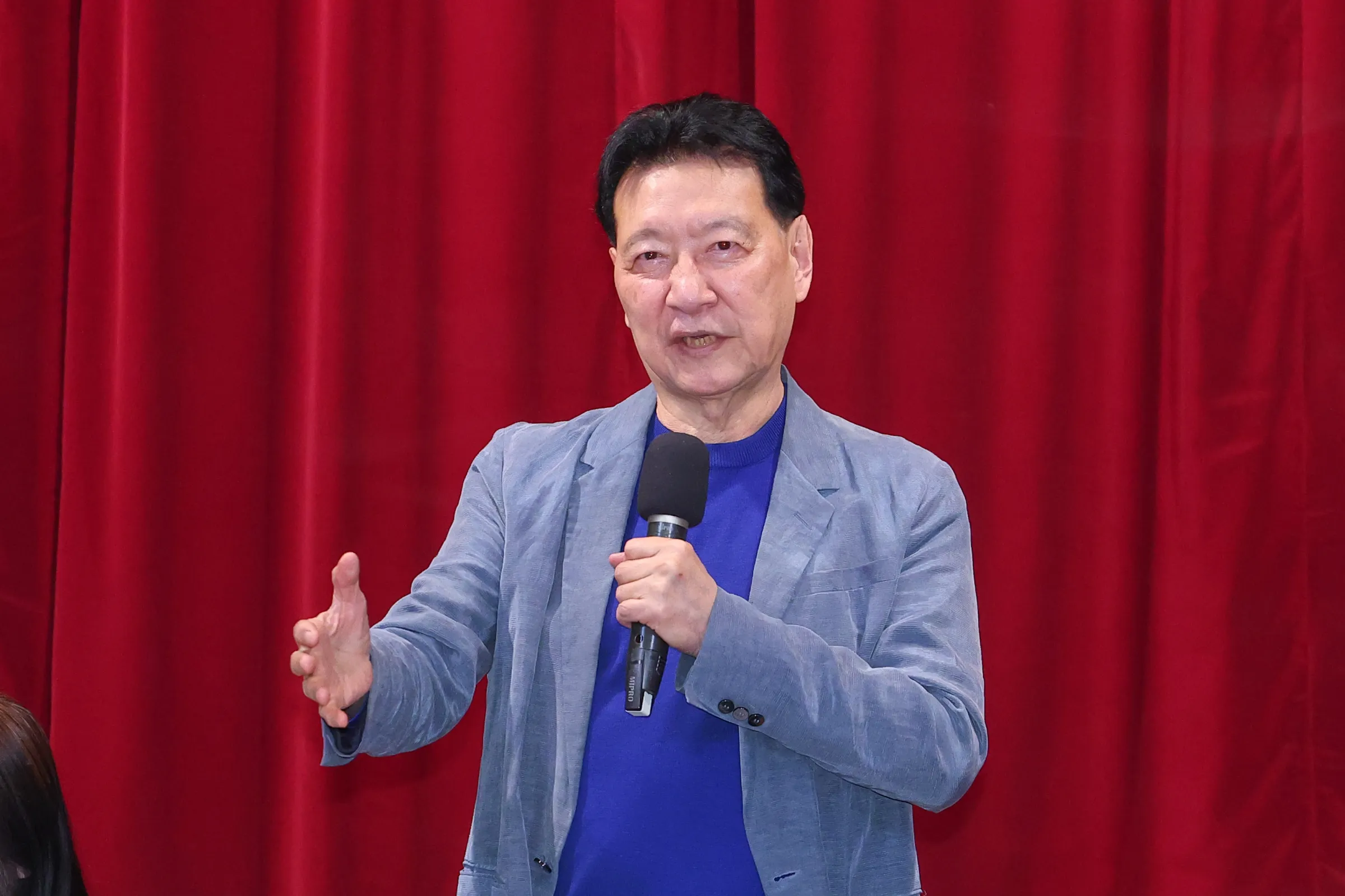 20260304-元中国広播董事長・趙少康氏が4日、「武器調達特別予算の審議のあり方」をテーマとした戦闘藍のシンポジウムを開催した。（顏麟宇撮影）