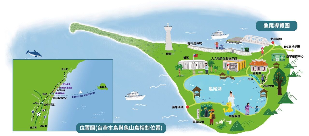 龜山島景點。（圖／東北角及宜蘭海岸國家風景區管理處網站）