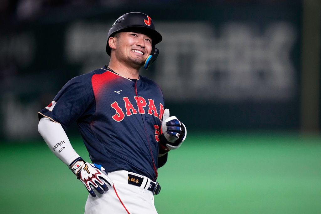 效力芝加哥小熊的日本重砲手鈴木誠也。（美聯社）