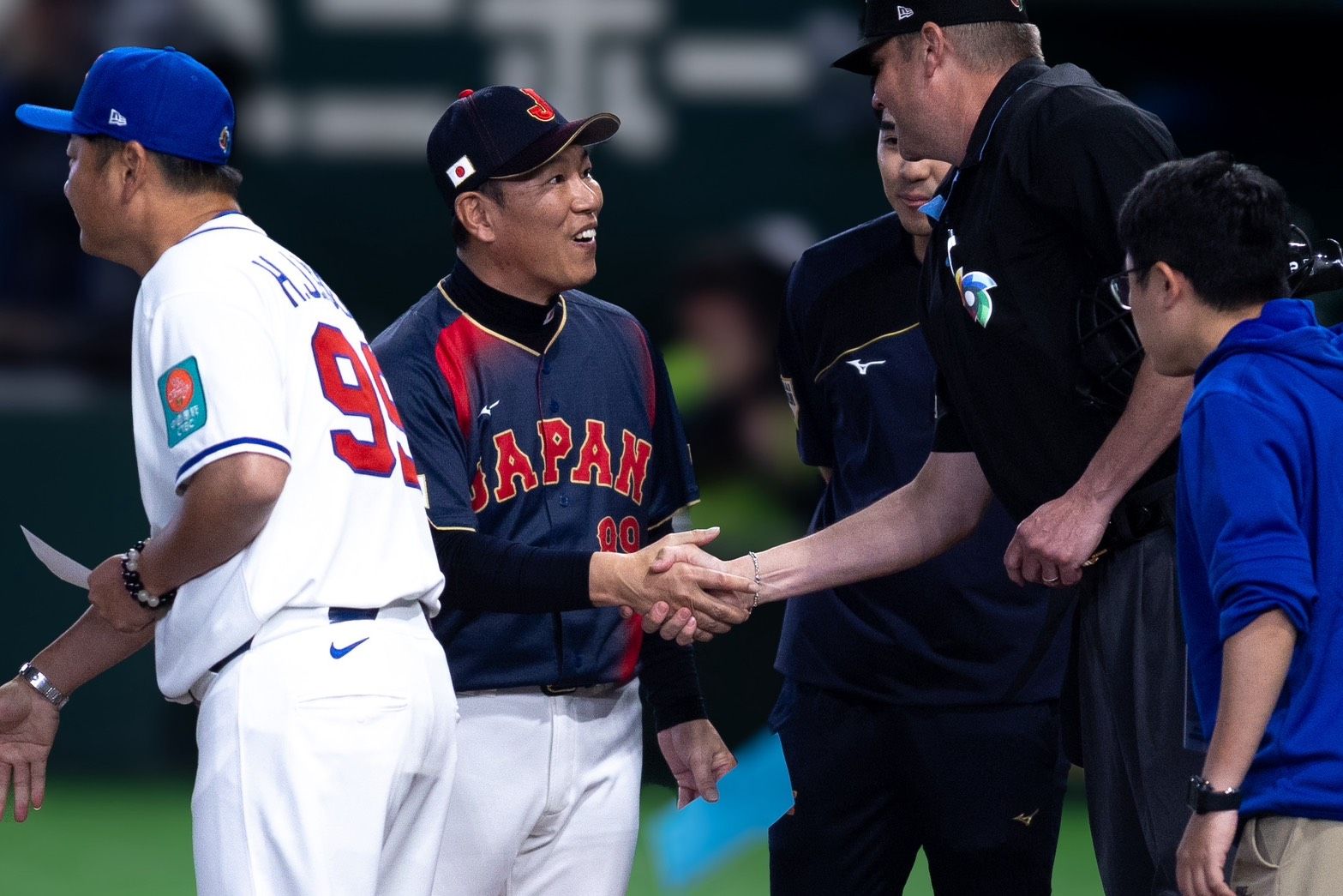 日本代表の井端弘和監督（写真）は、大谷翔平氏の満塁ホームランが日台戦における日本の勝因だと特に強調した。（撮影：丁勤紜）