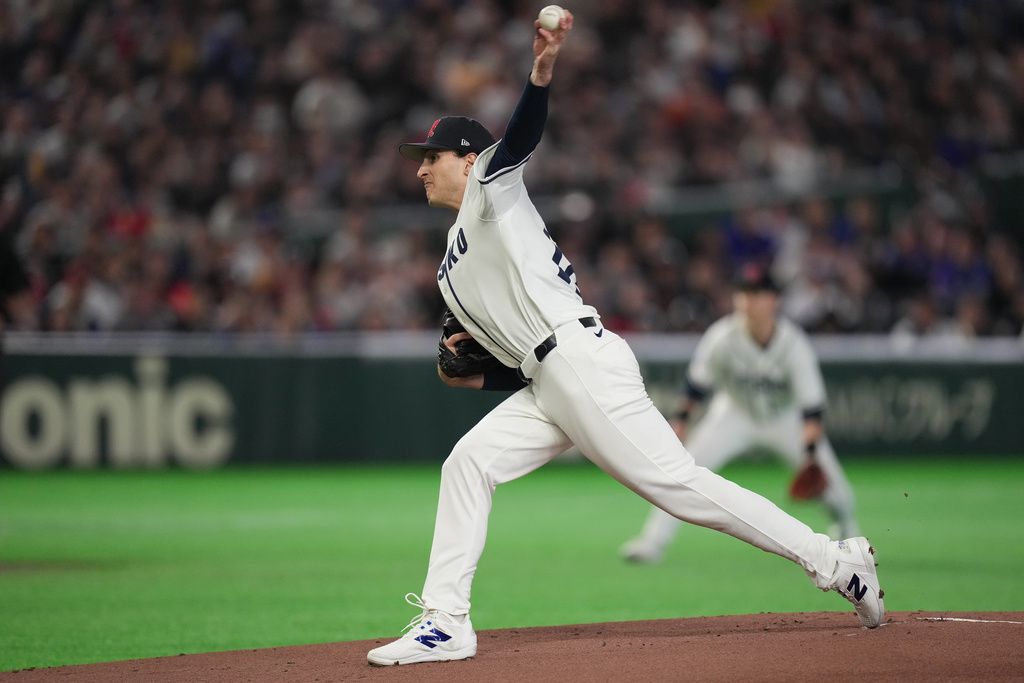 捷克對戰中華隊先發投手諾瓦克（Jan Novak）。（AP）