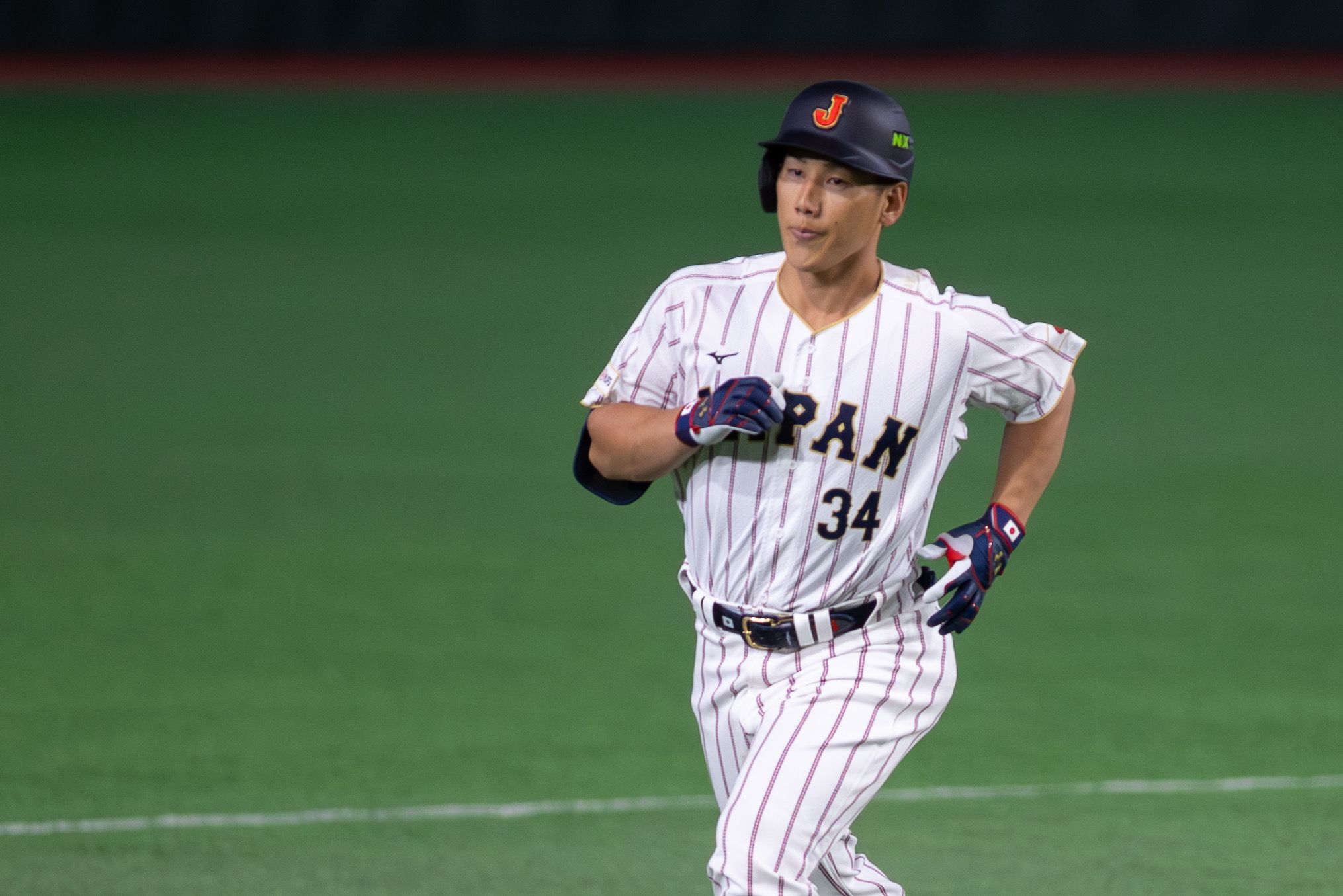 日本隊在經典賽靠著大谷翔平與鈴木誠也等人開轟以8比6險勝韓國，而台灣隊明日將由先發投手古林睿煬迎戰韓國，全力爭取晉級生機。（丁勤紜/攝影）