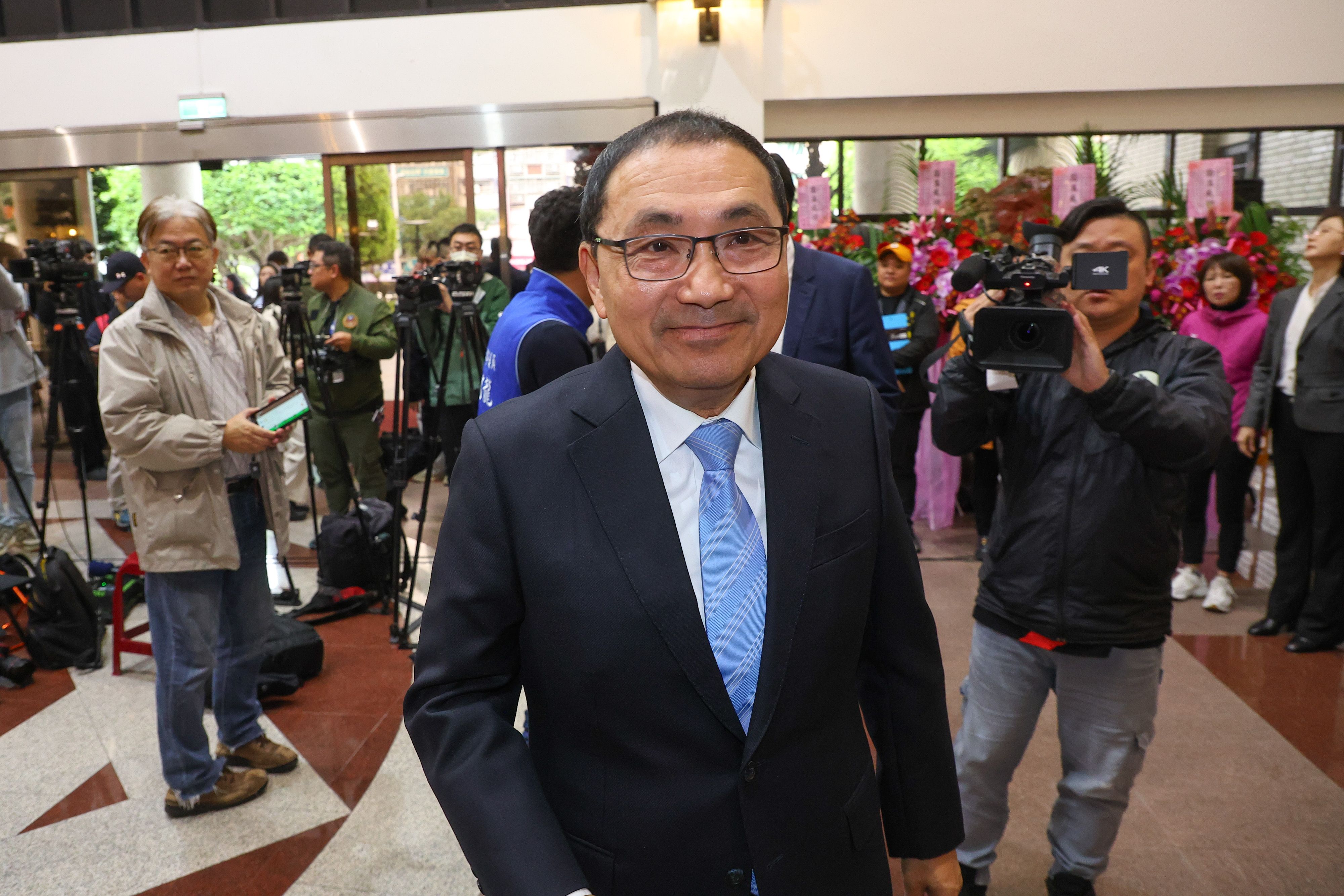 20260309-新北市長侯友宜9日出席新北市議會黨團就職暨交接典禮。（顏麟宇攝）