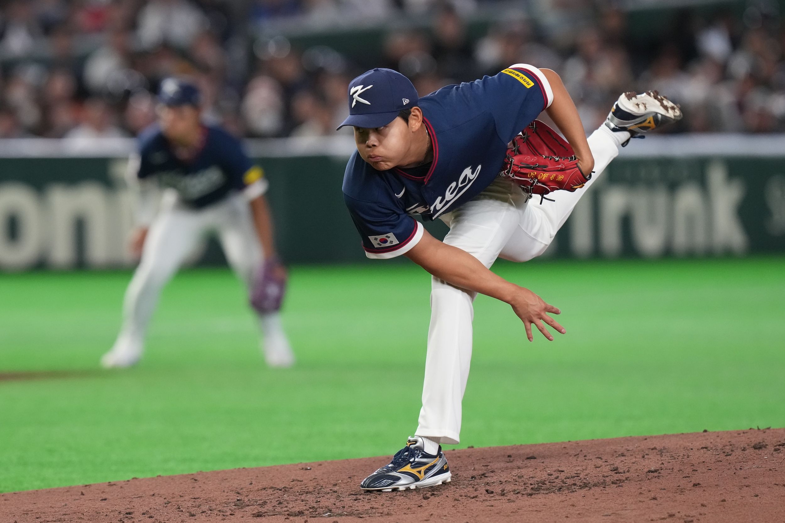 韓國隊投手蘇珩準。（美聯社）