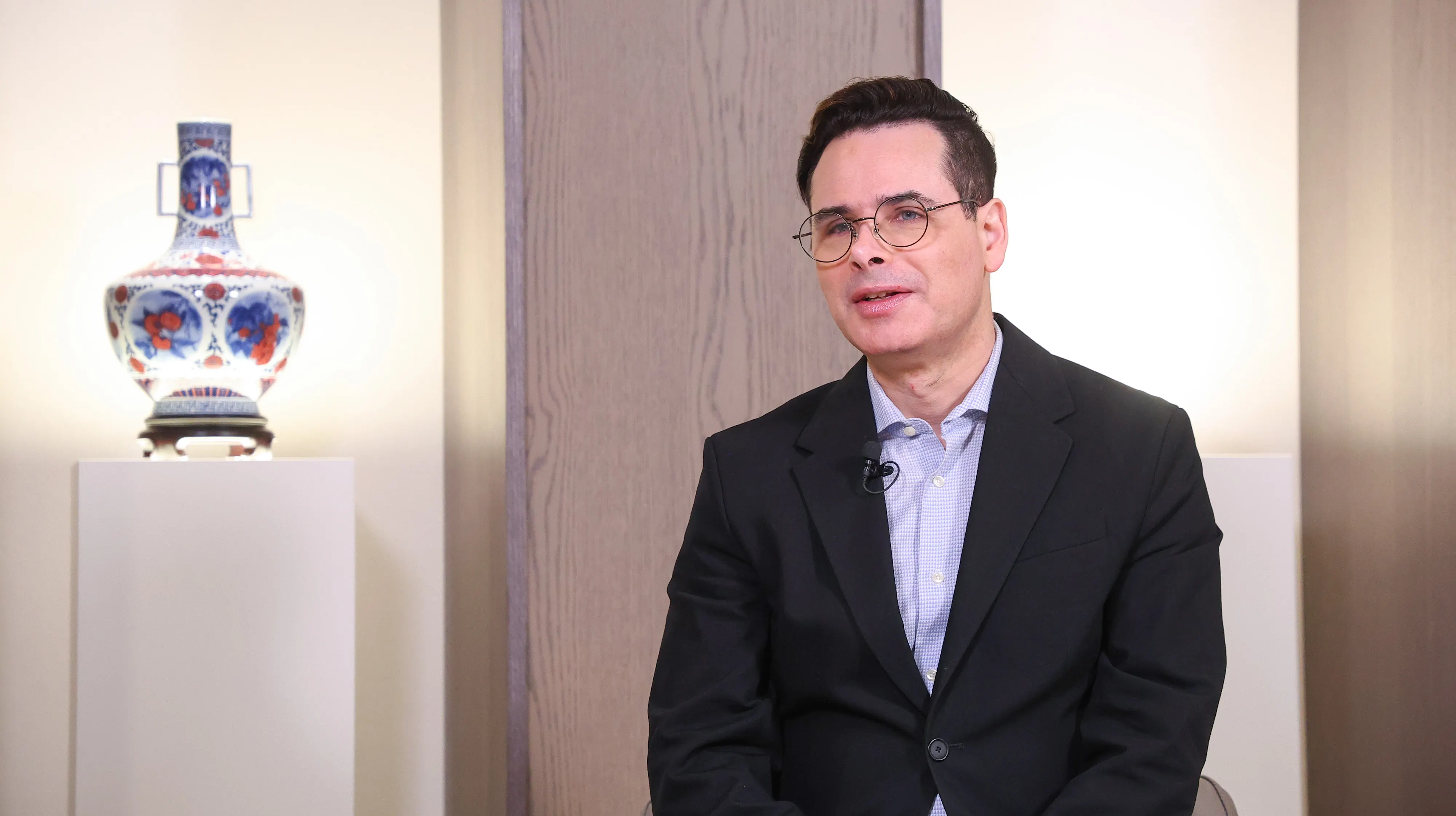 20260311-美國共和黨海外黨部前亞太區主席方恩格出席「下班國際線」節目。（顏麟宇攝）