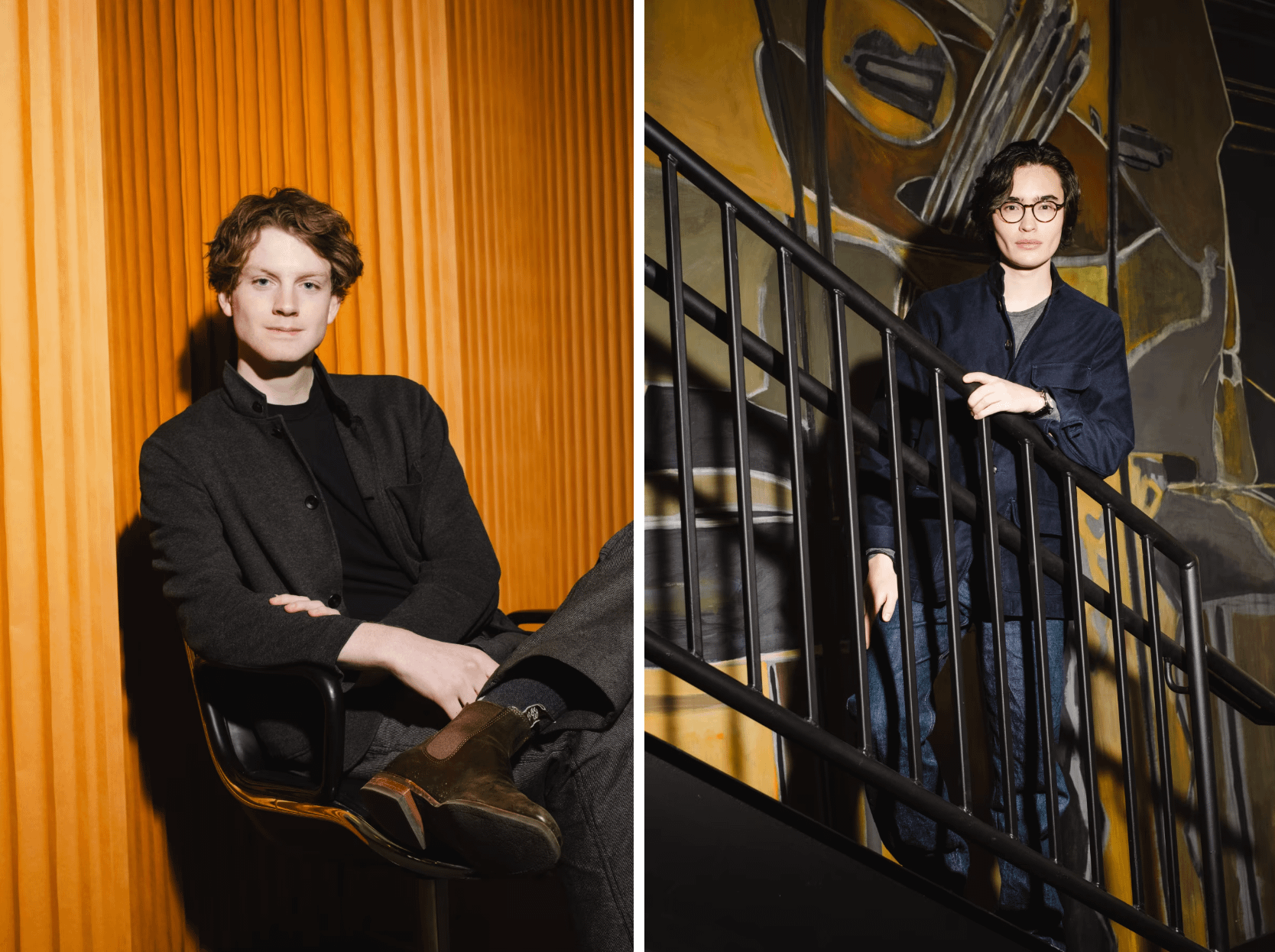 圖左的芬克在成長期間曾搬家17次，頻繁輾轉於芝加哥與多倫多、雪梨及克利夫蘭等城市之間。圖右的柯儘管身高約175公分，是三位創始人中最矮的一位，但他至今仍篤信自己具備打NBA的潛力。（圖片來源：華爾街日報）