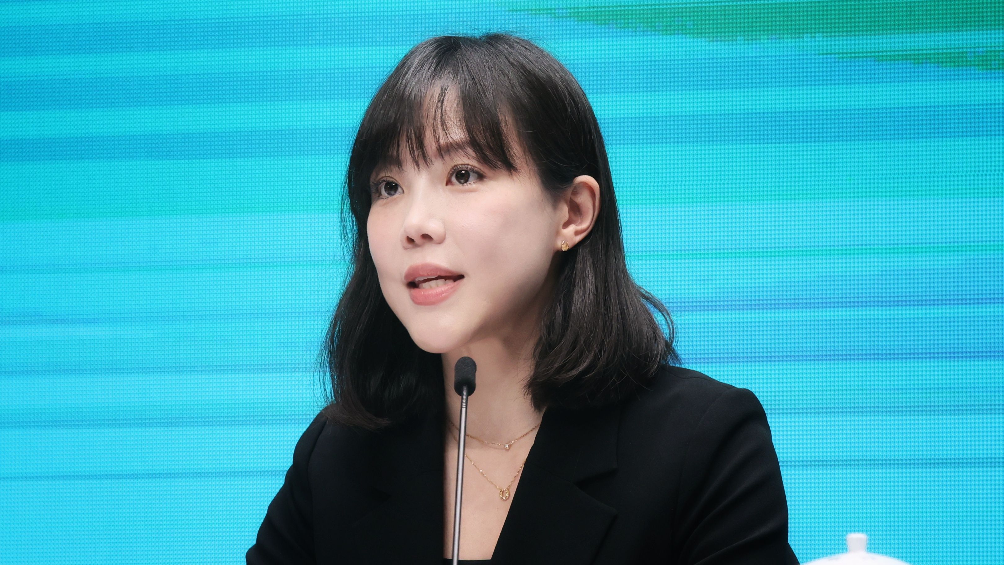 20260312-行政院發言人李慧芝12日出席行政院會後記者會。（柯承惠攝）