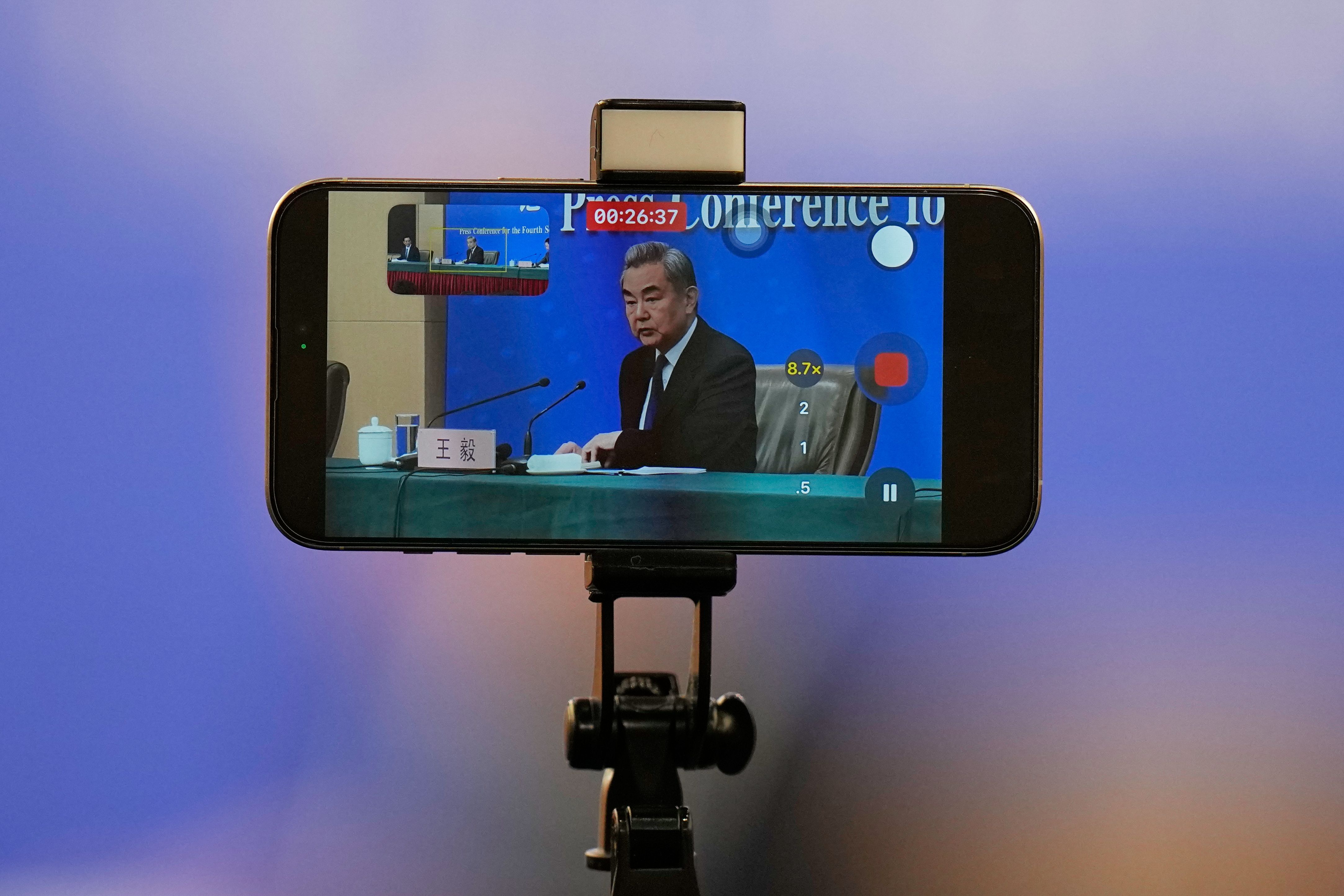 中國外交部長王毅。（美聯社）