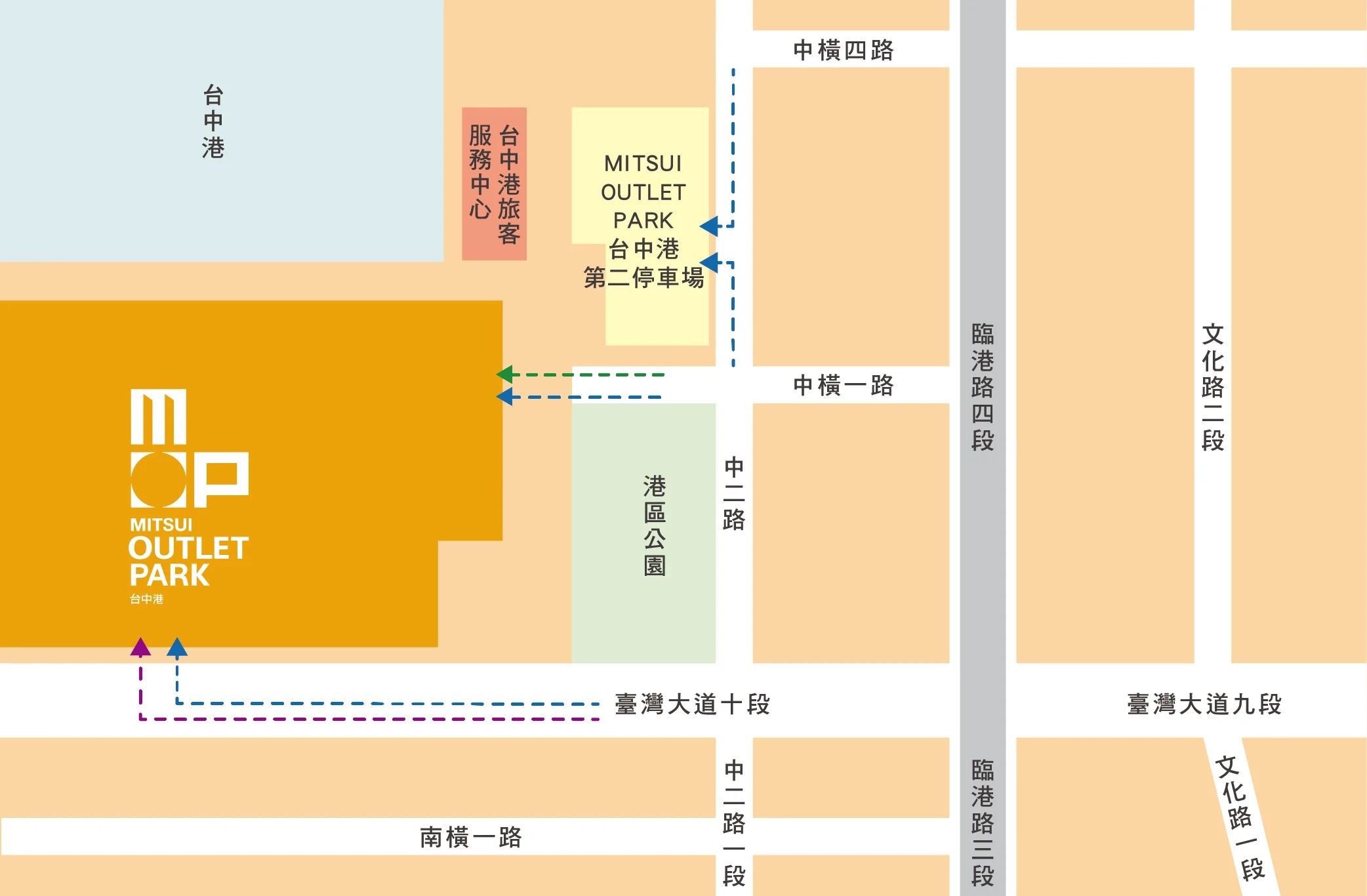 台中三井OUTLET交通方式。（圖／取自台中三井OUTLET官網）