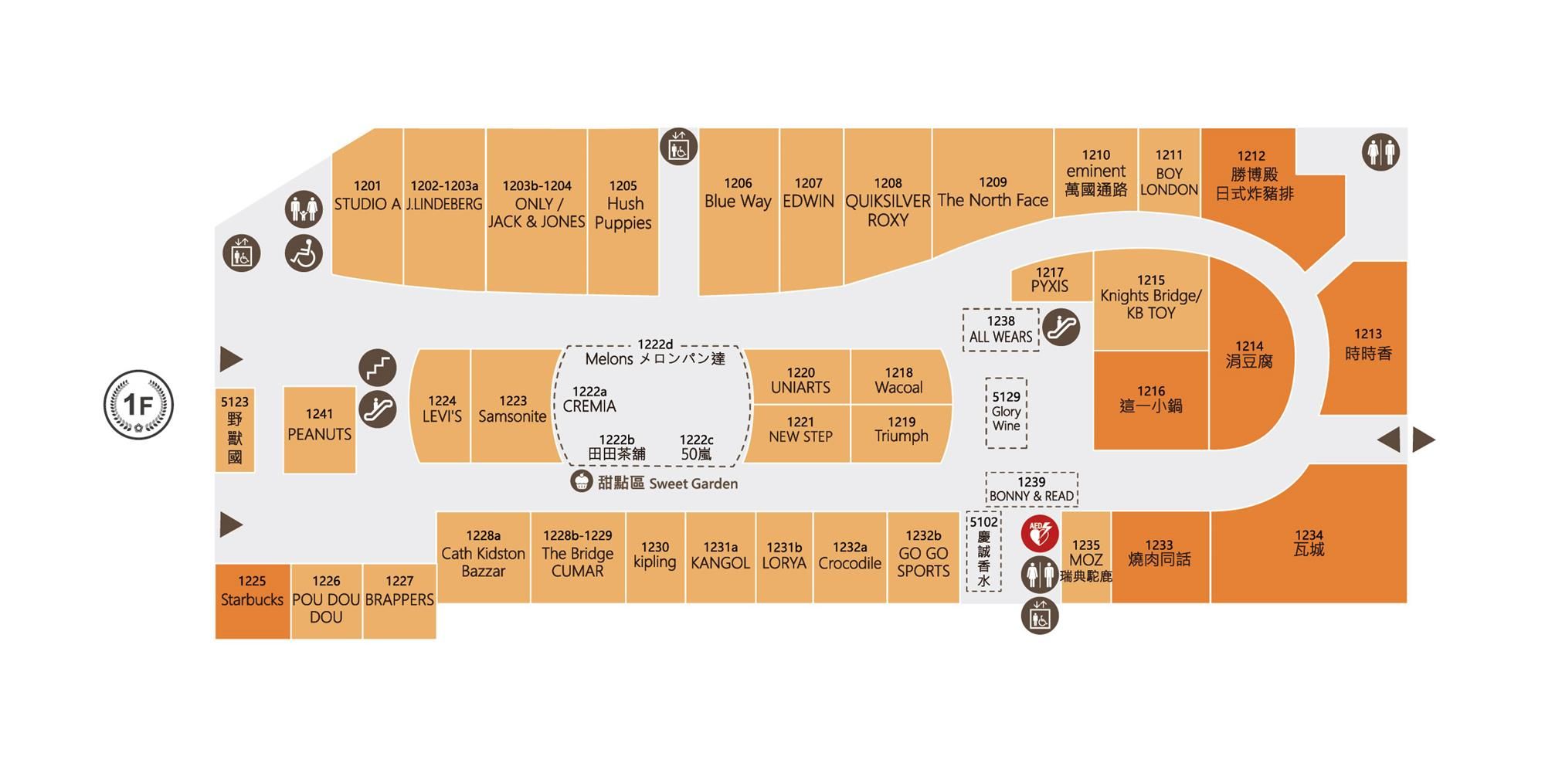 麗寶OUTLET平面圖。（圖／取自麗寶OUTLET官網）