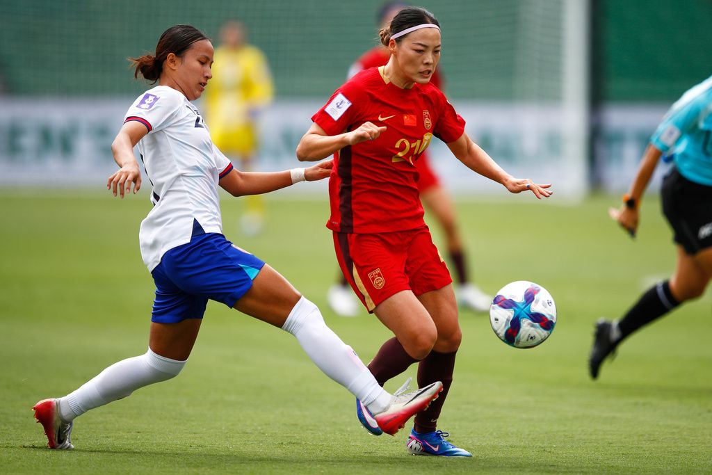 中華隊與中國在澳洲舉辦的女足亞洲盃對決。（美聯社）