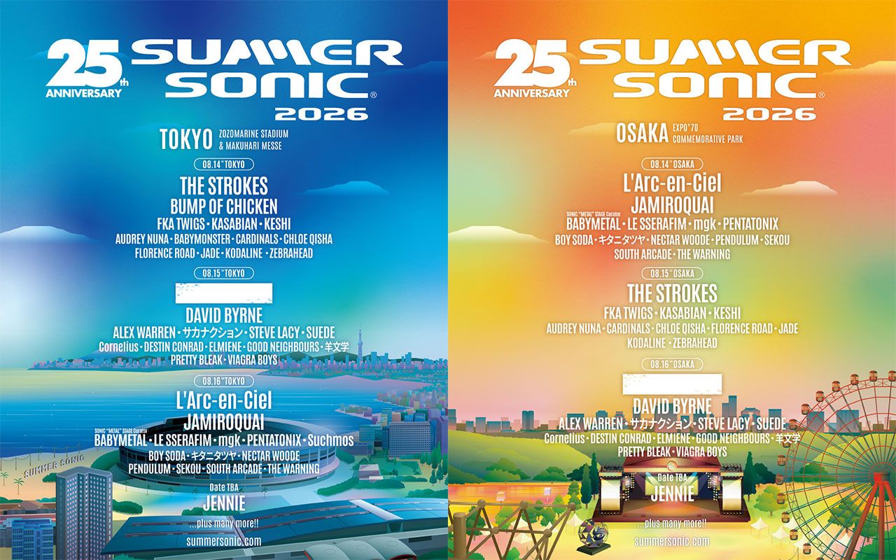 サマーソニック2026の日程別ラインナップと各種チケット詳細が発表され、オーディション企画における韓国フェスへの出演枠追加も明らかになった。©CREATIVEMAN PRODUCTIONS CO.,LTD.2000-2026 All Rights Rese