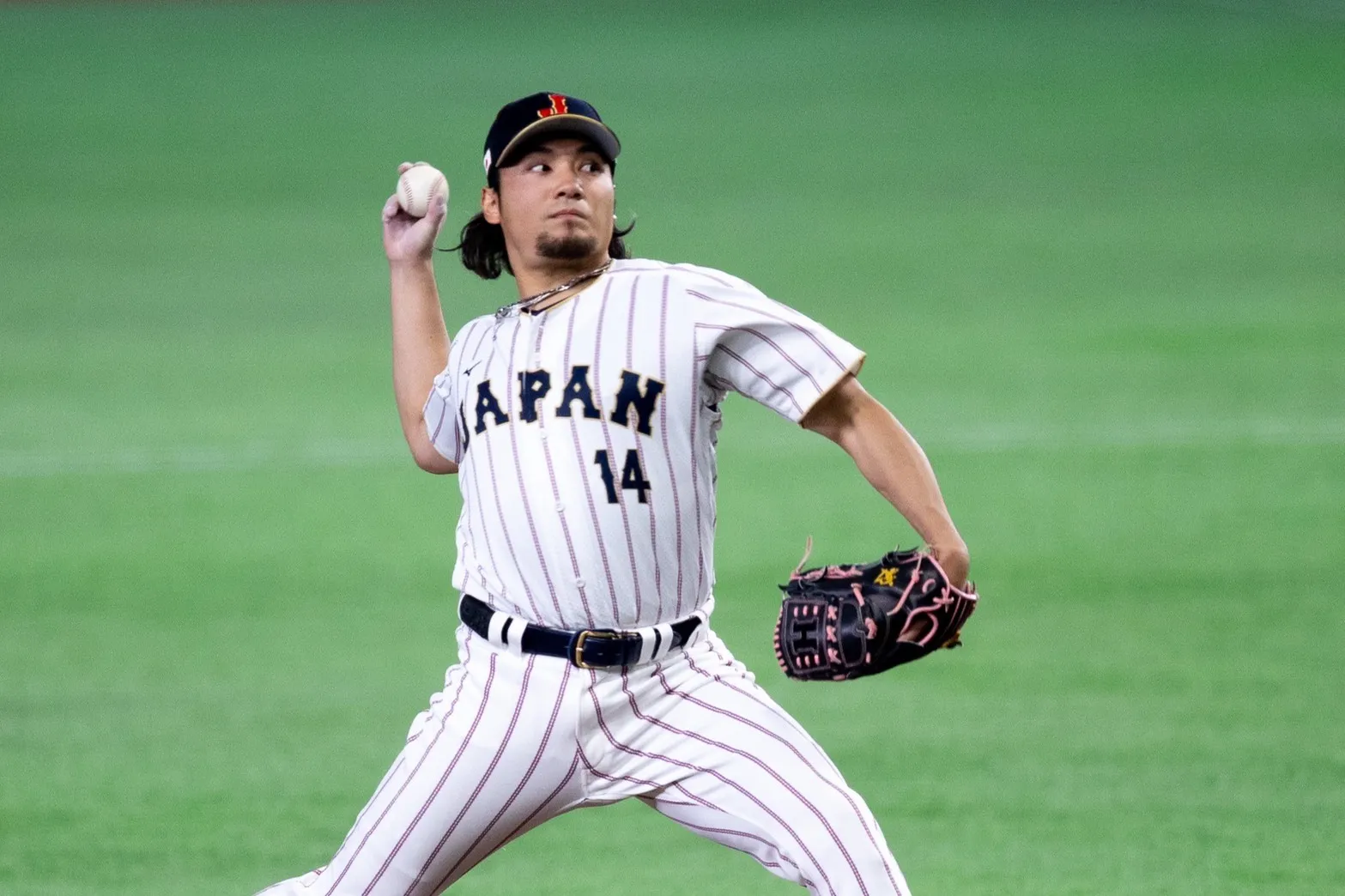 日本投手伊藤大海。（丁勤紜攝）