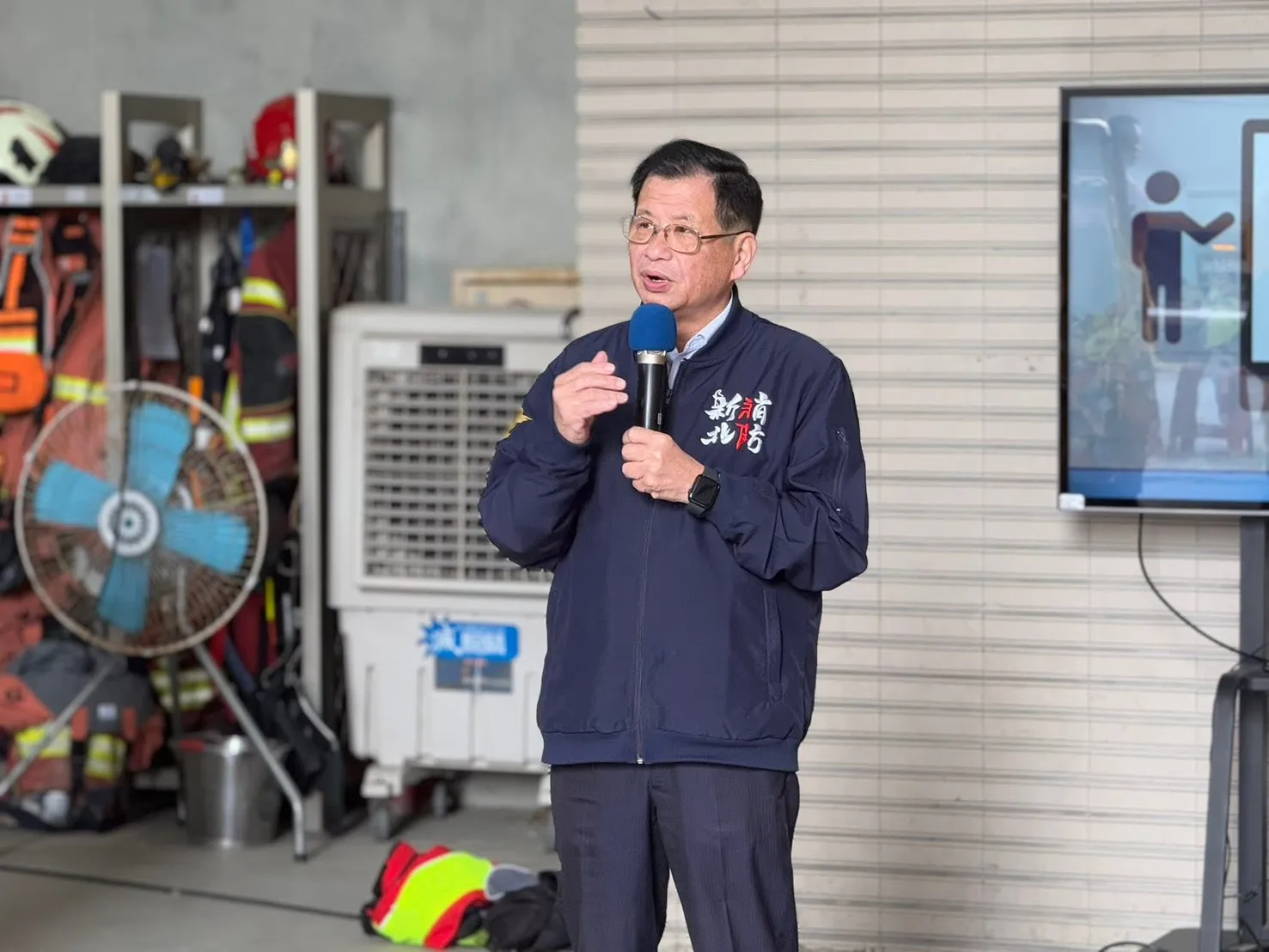 局長於出隊前做安全宣達（圖/新北市政府消防局）