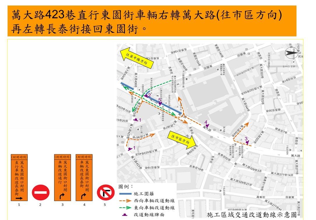 萬大線施工路段。（圖／取自台北市政府）