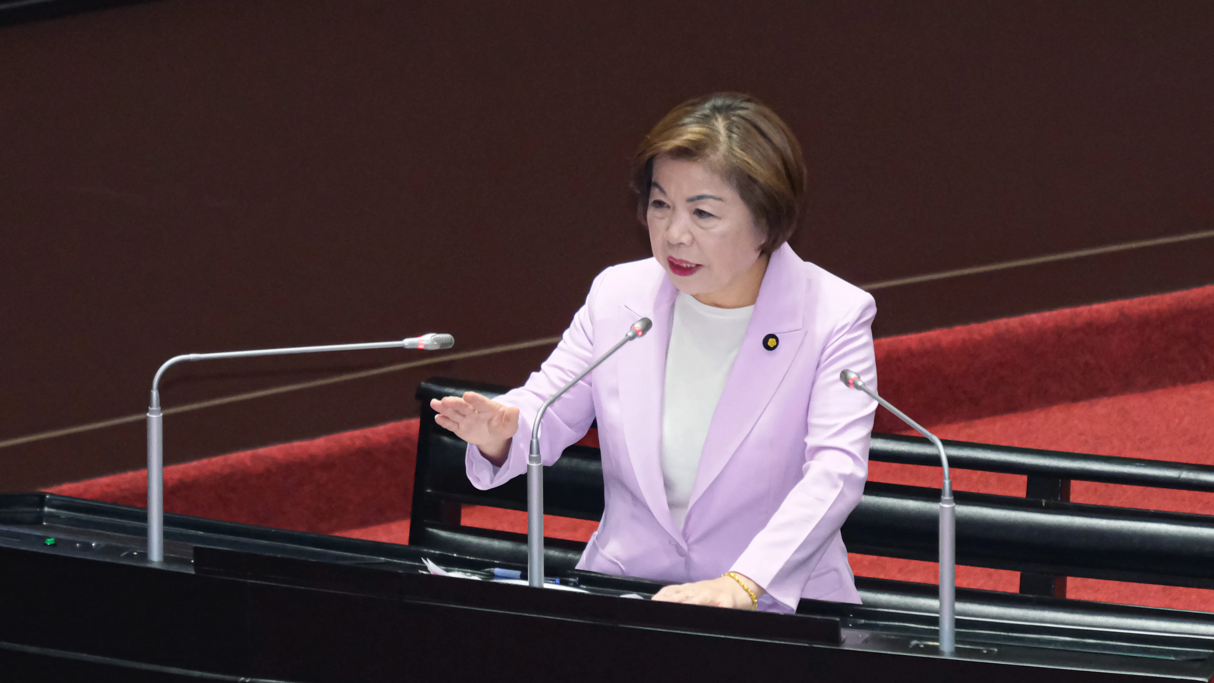 20260317-國民黨立委楊瓊瓔17日於立法院議場質詢。（劉偉宏攝）