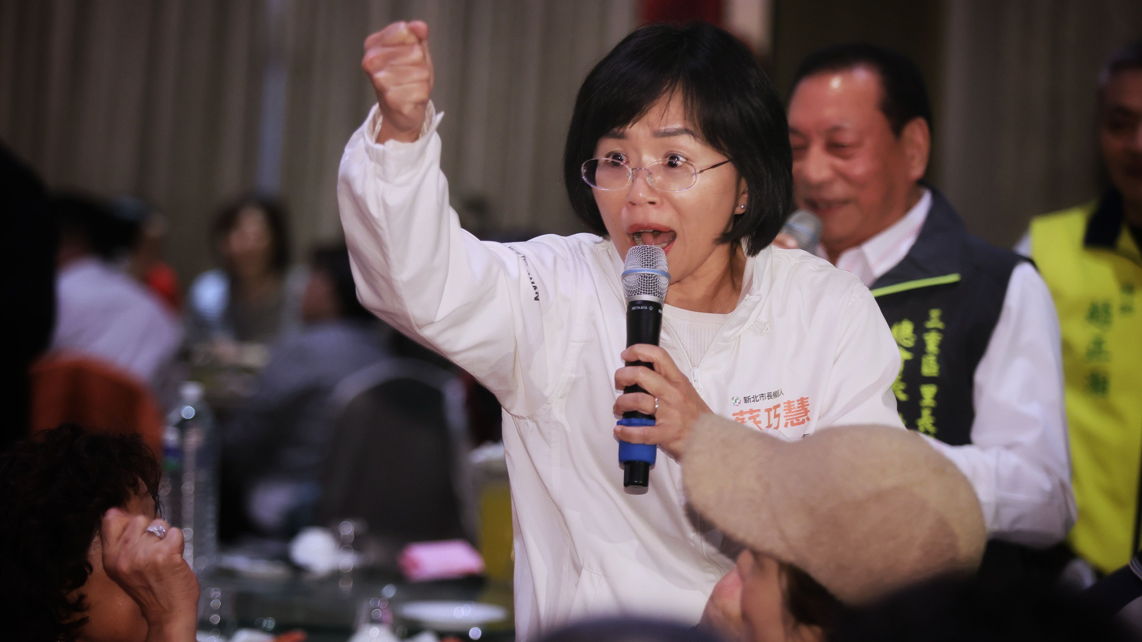 20260318-民進黨新北市長參選人蘇巧慧18日出席新北市三重區里長聯誼會新春聯誼餐會。（柯承惠攝）