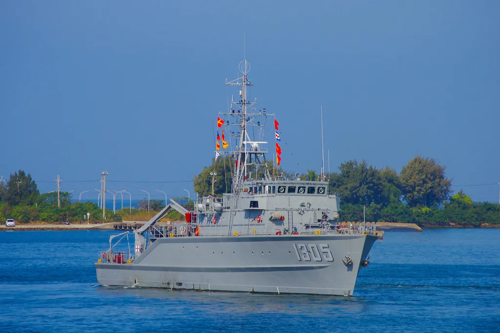 我國海軍目前有四艘購自德國的永豐級掃雷艦。(中華民國海軍官網)