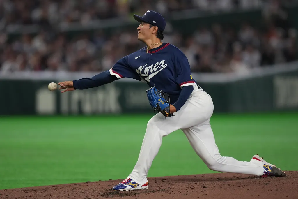 效力KT巫師的南韓投手高永表。（美聯社）